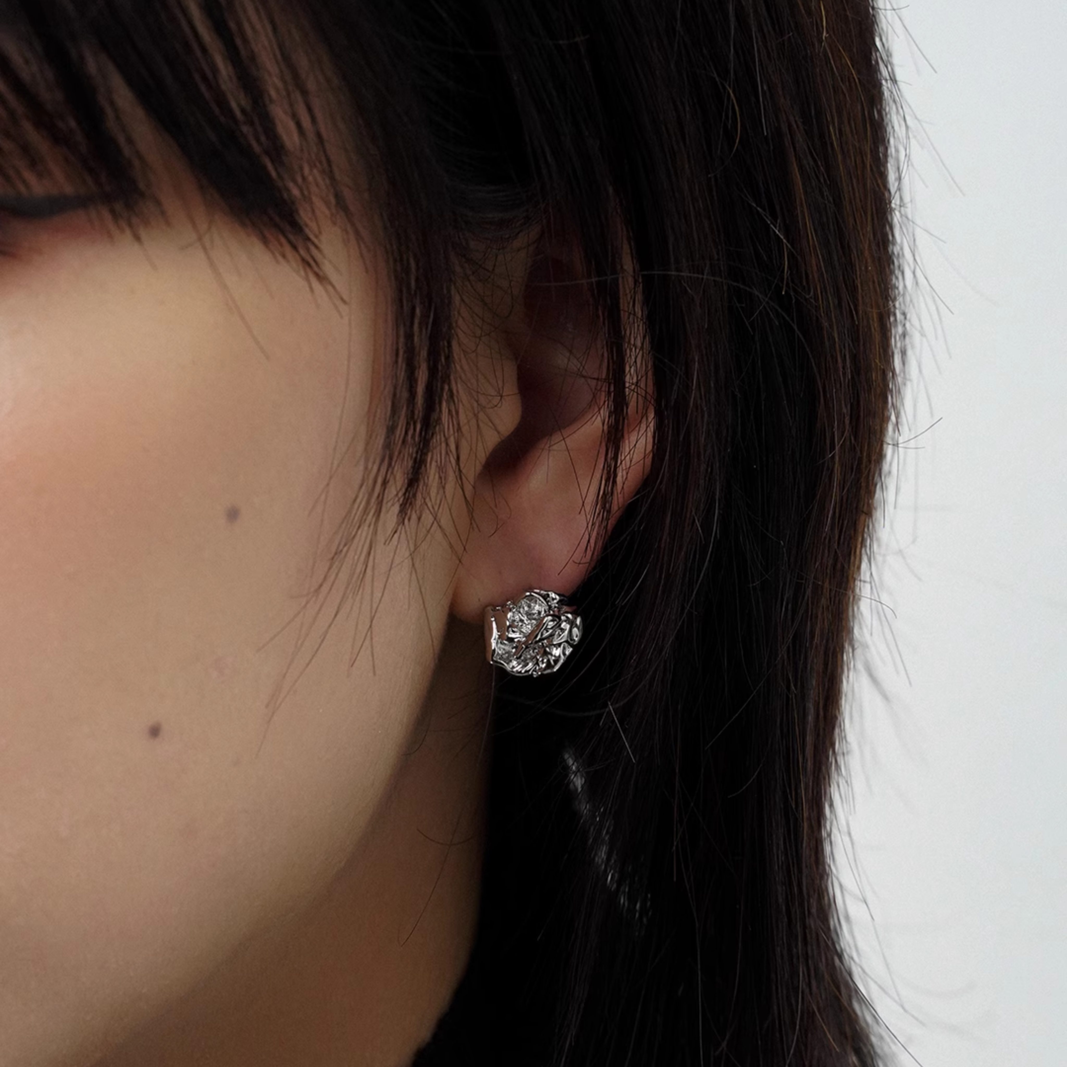 S925 TINY MIRROR PIERCE