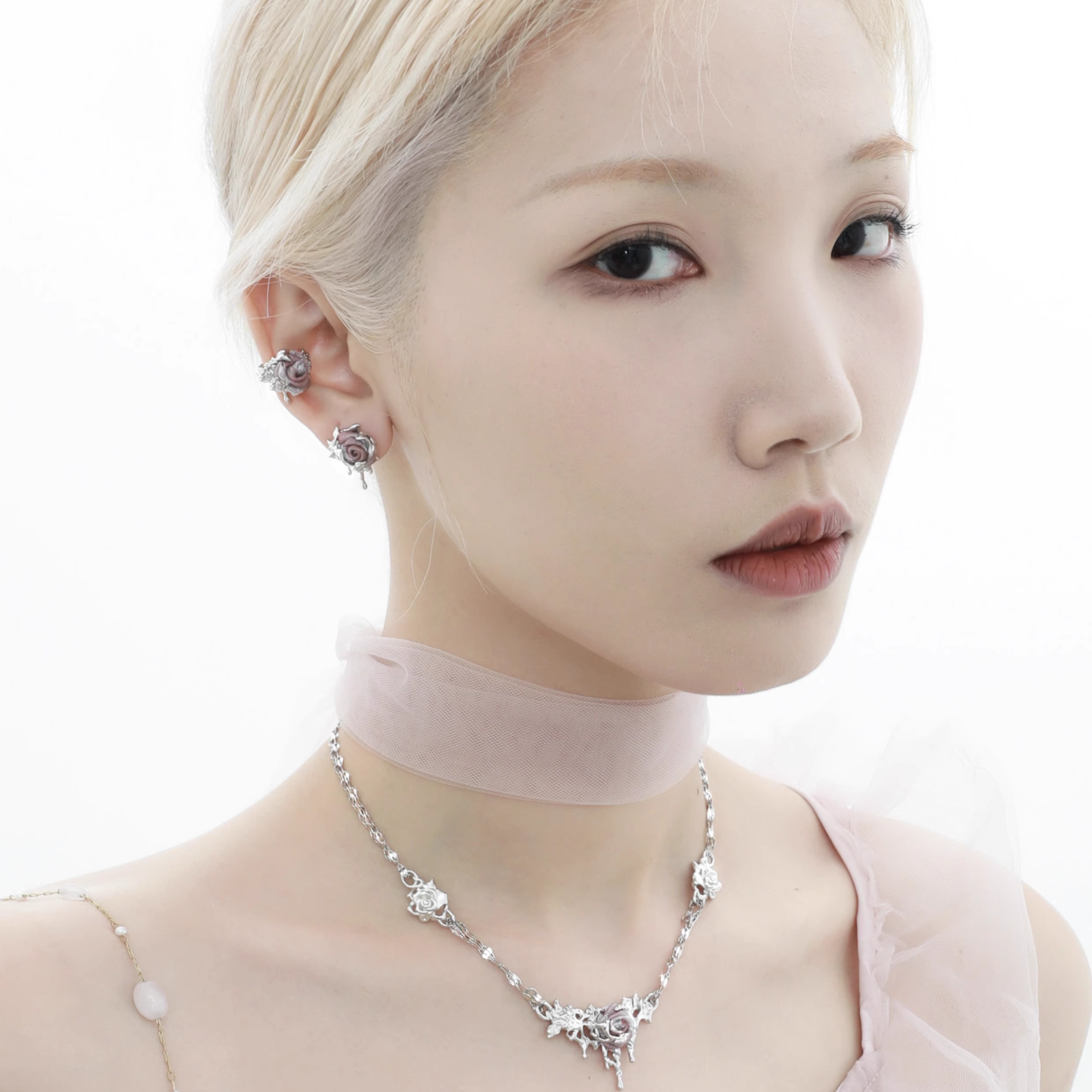 ROSE CHAIN EAR CUFF SET