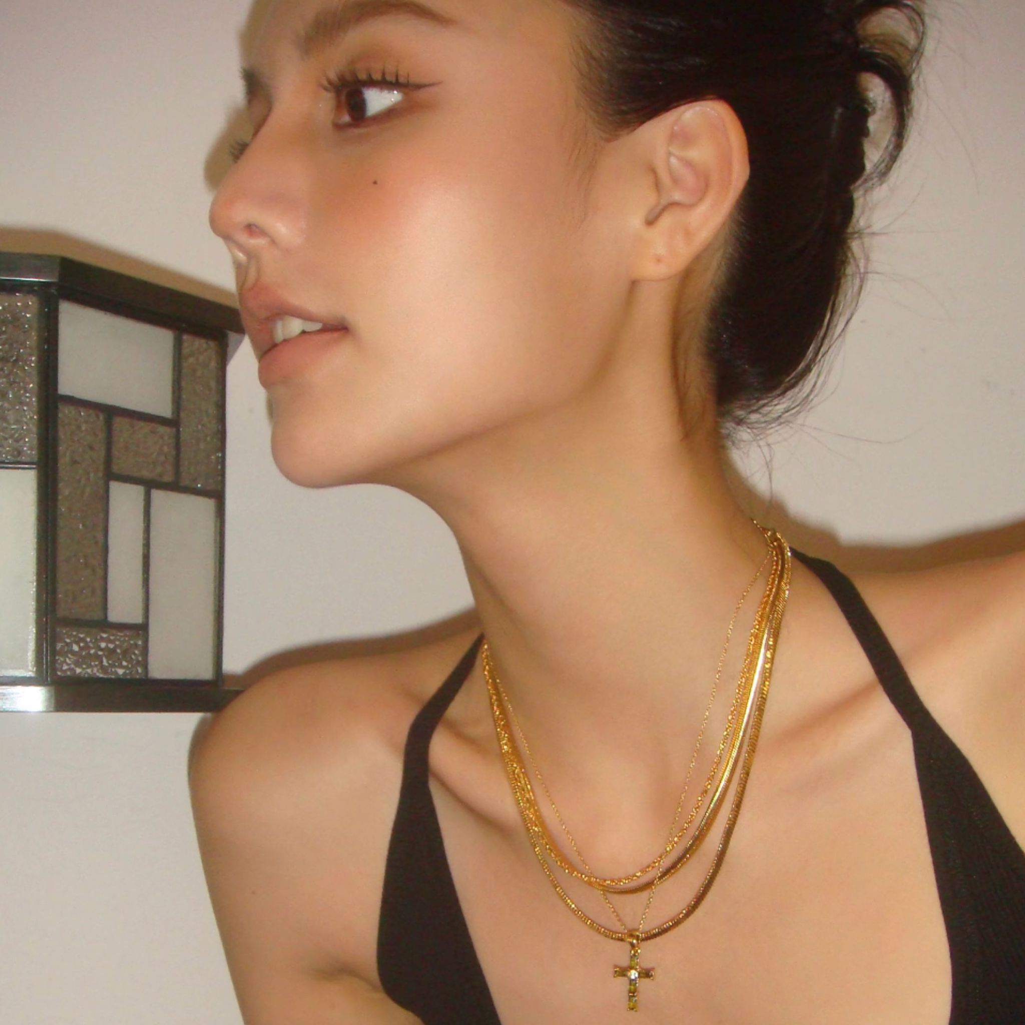 CUBIC ZIRCONIA CROSS NECKLACE