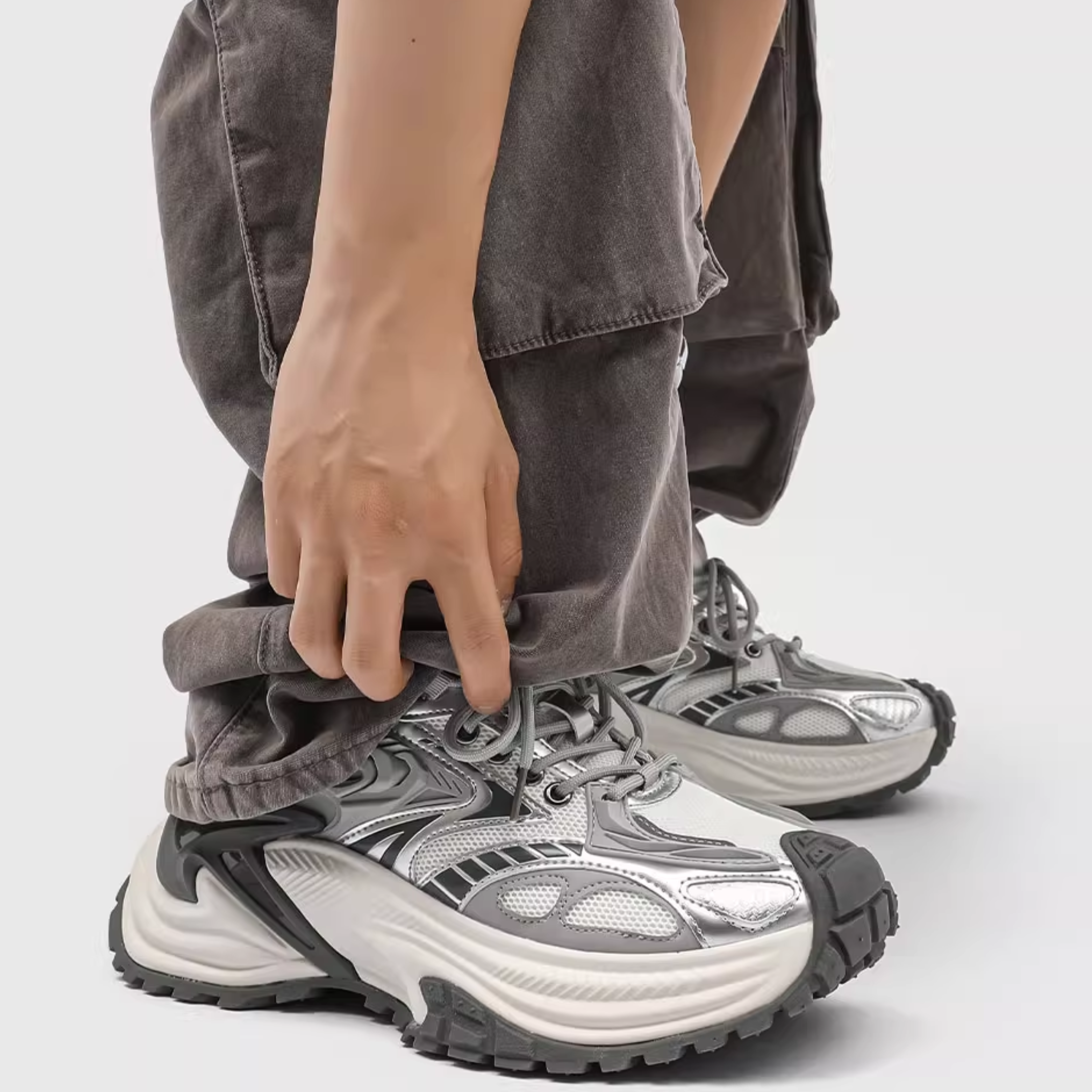NEO ORBIT DAD SNEAKERS / WHITE×SILVER