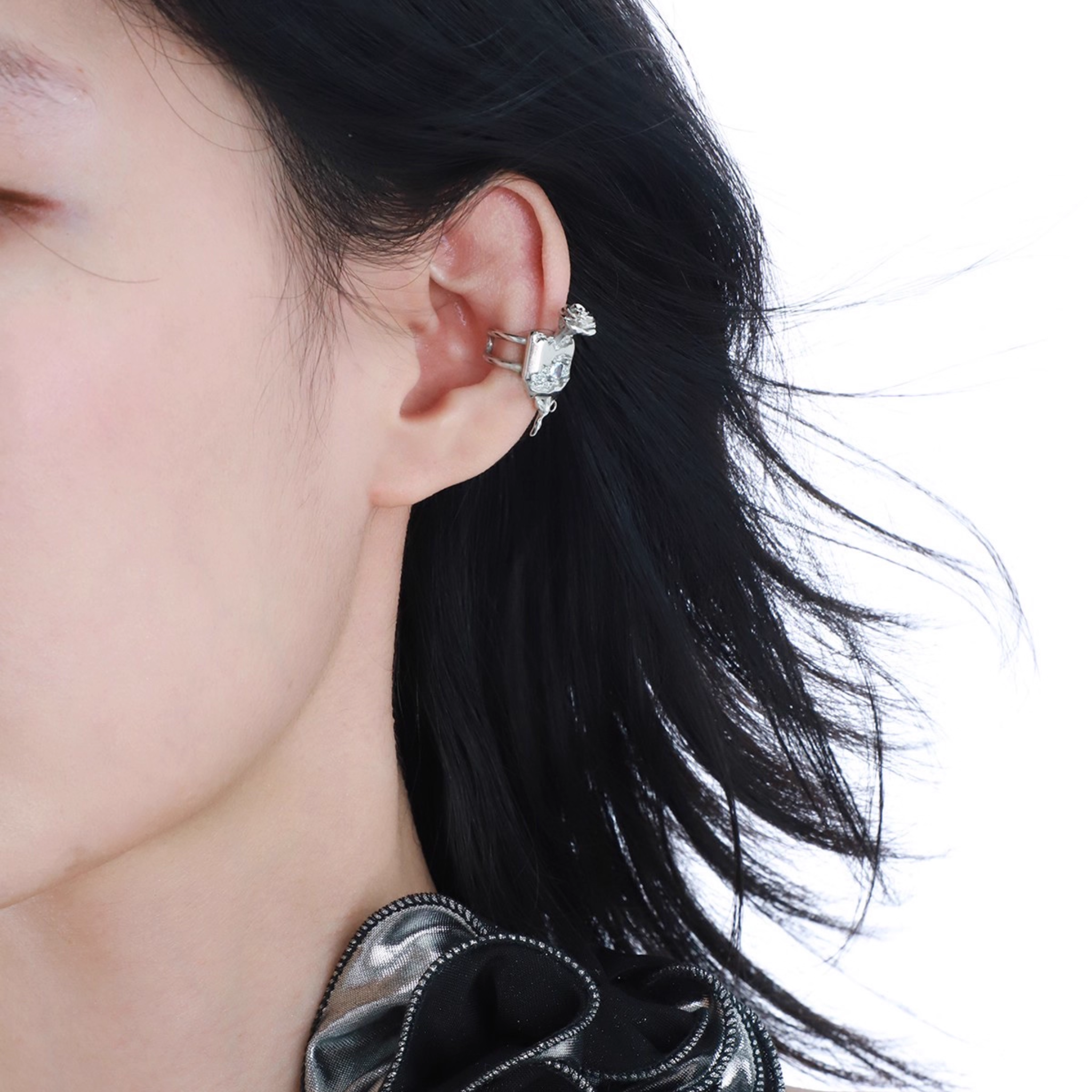 DIAMOND TANGLE EAR CUFF SET