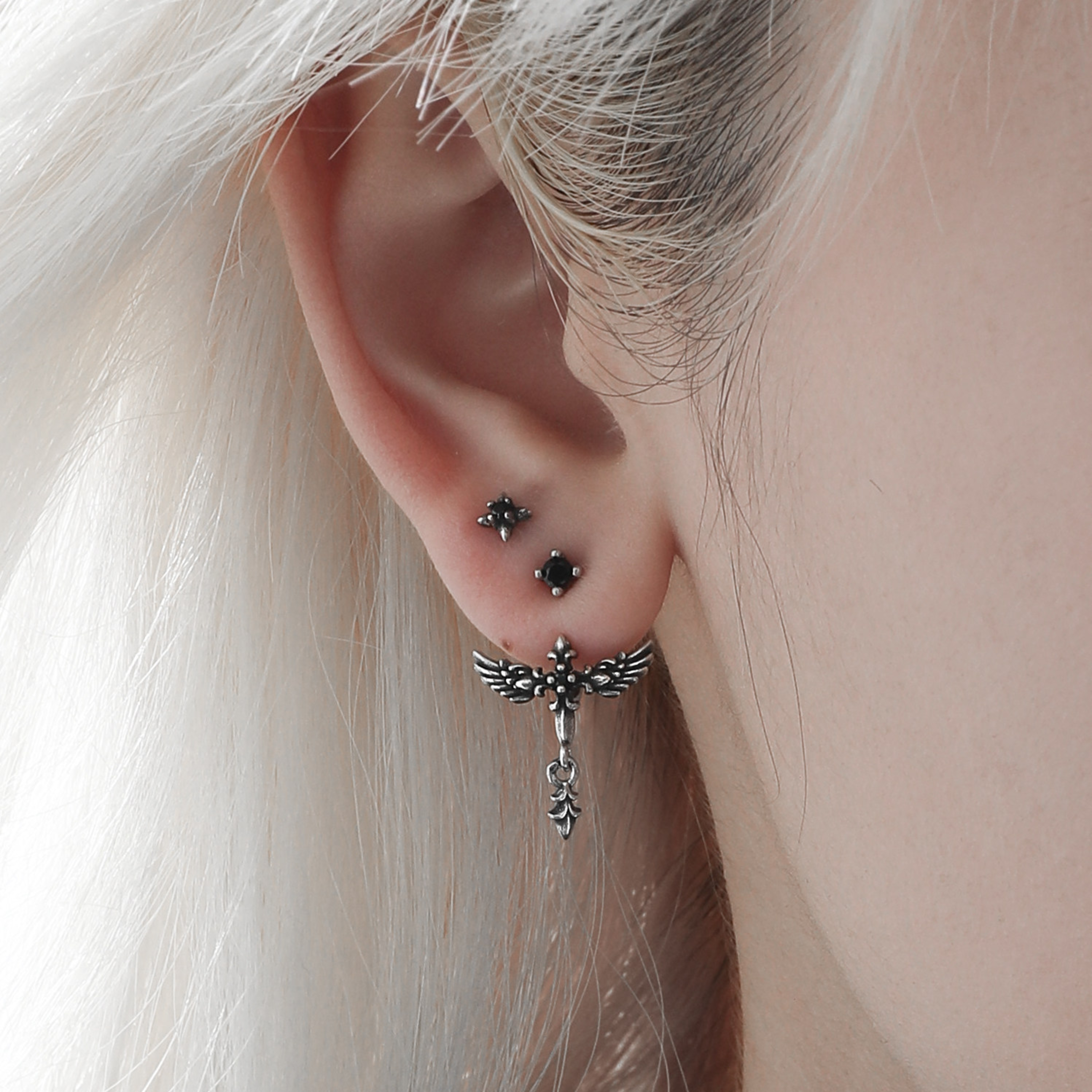 S925 WING CHAIN PIERCE