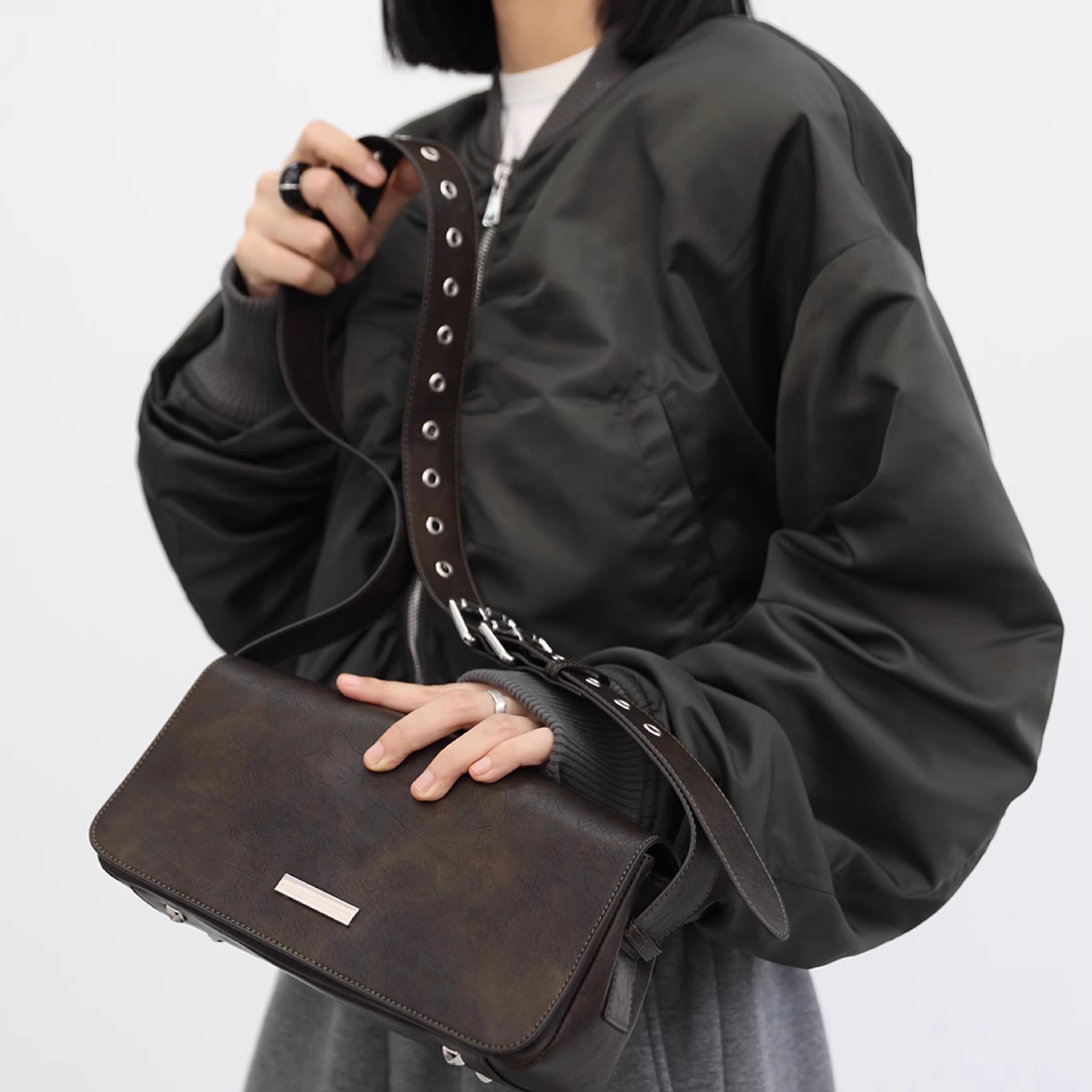 Y2K BELT SQUARE BAG