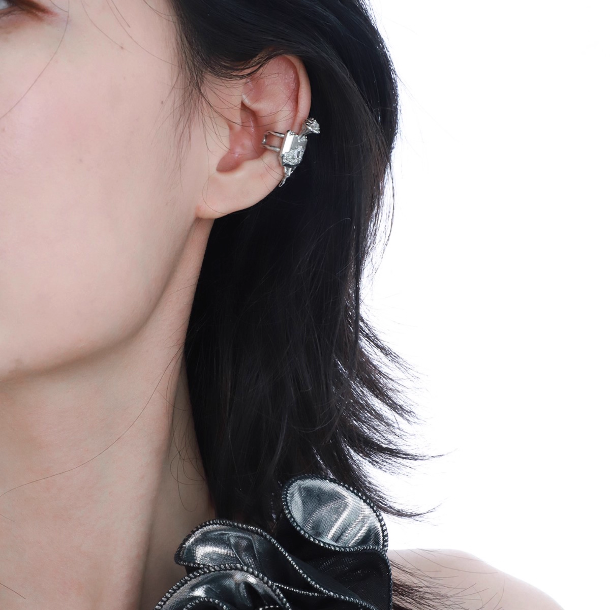 DIAMOND TANGLE EAR CUFF SET