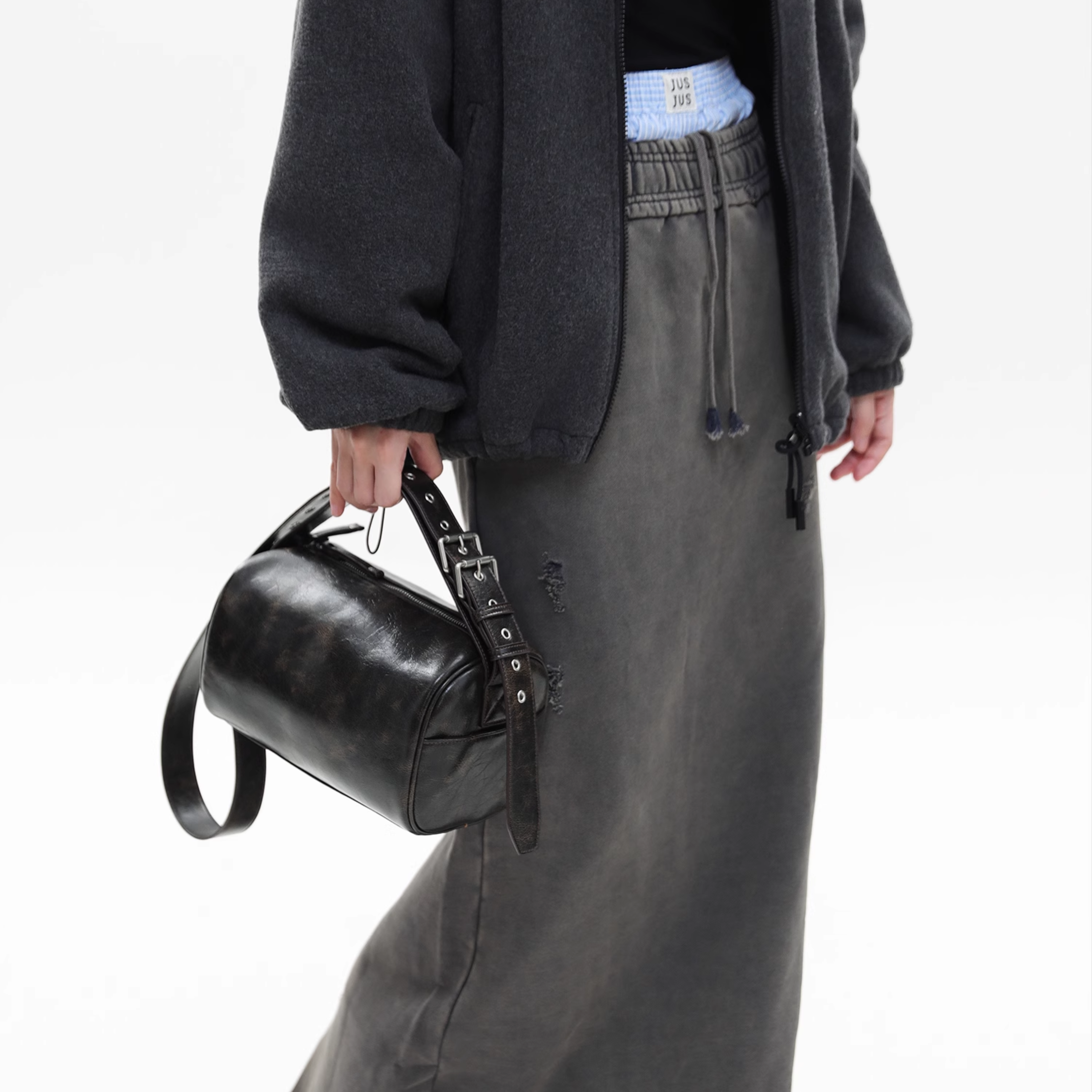 VINTAGE LEATHER BOSTON BAG