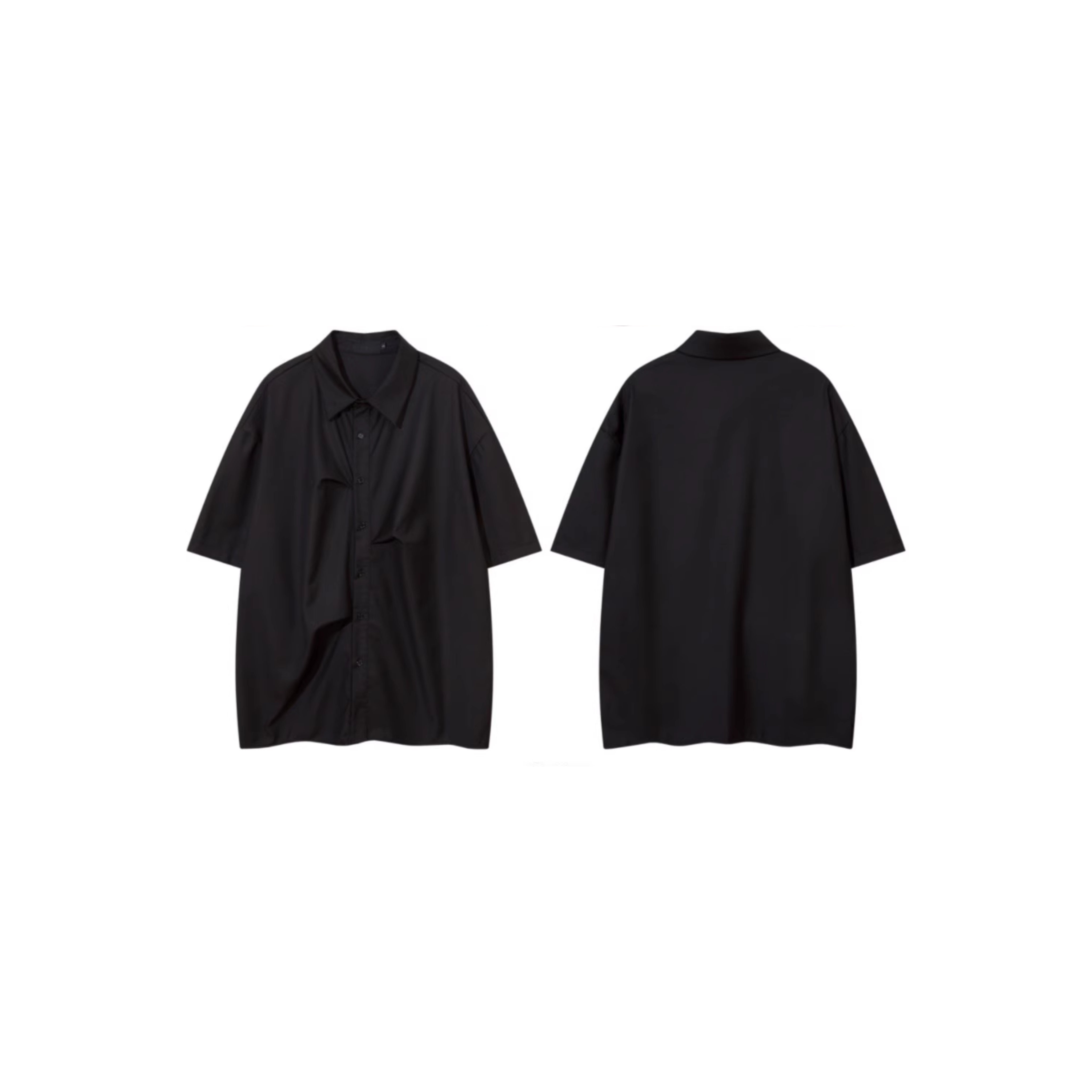 Oversized Minimal Black Shirt