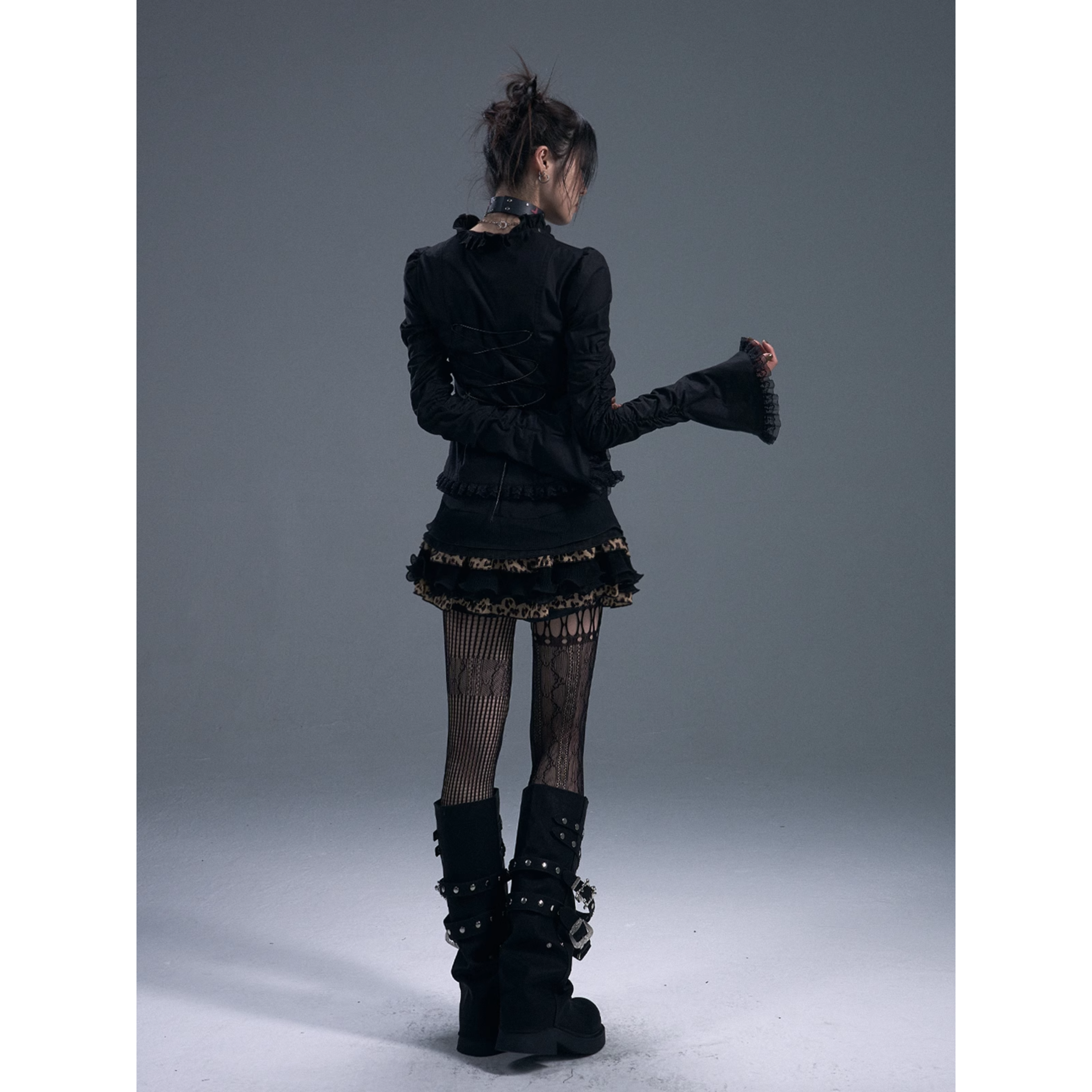 Gothic Corset Frill Tops