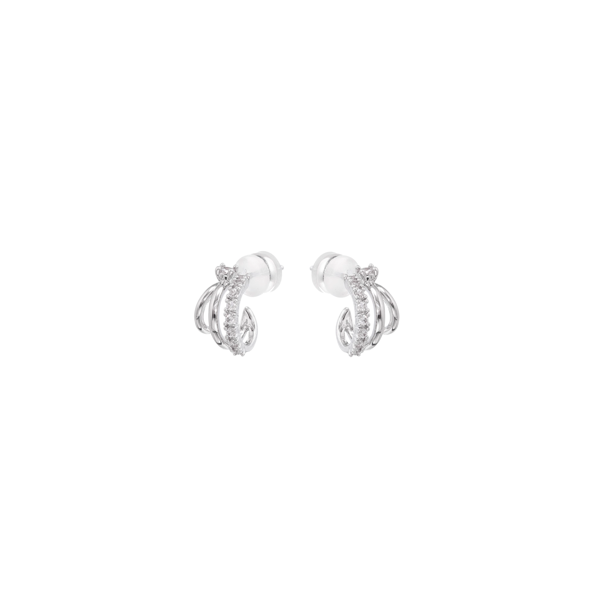 TRIPLE SHINE HOOPS PIERCE