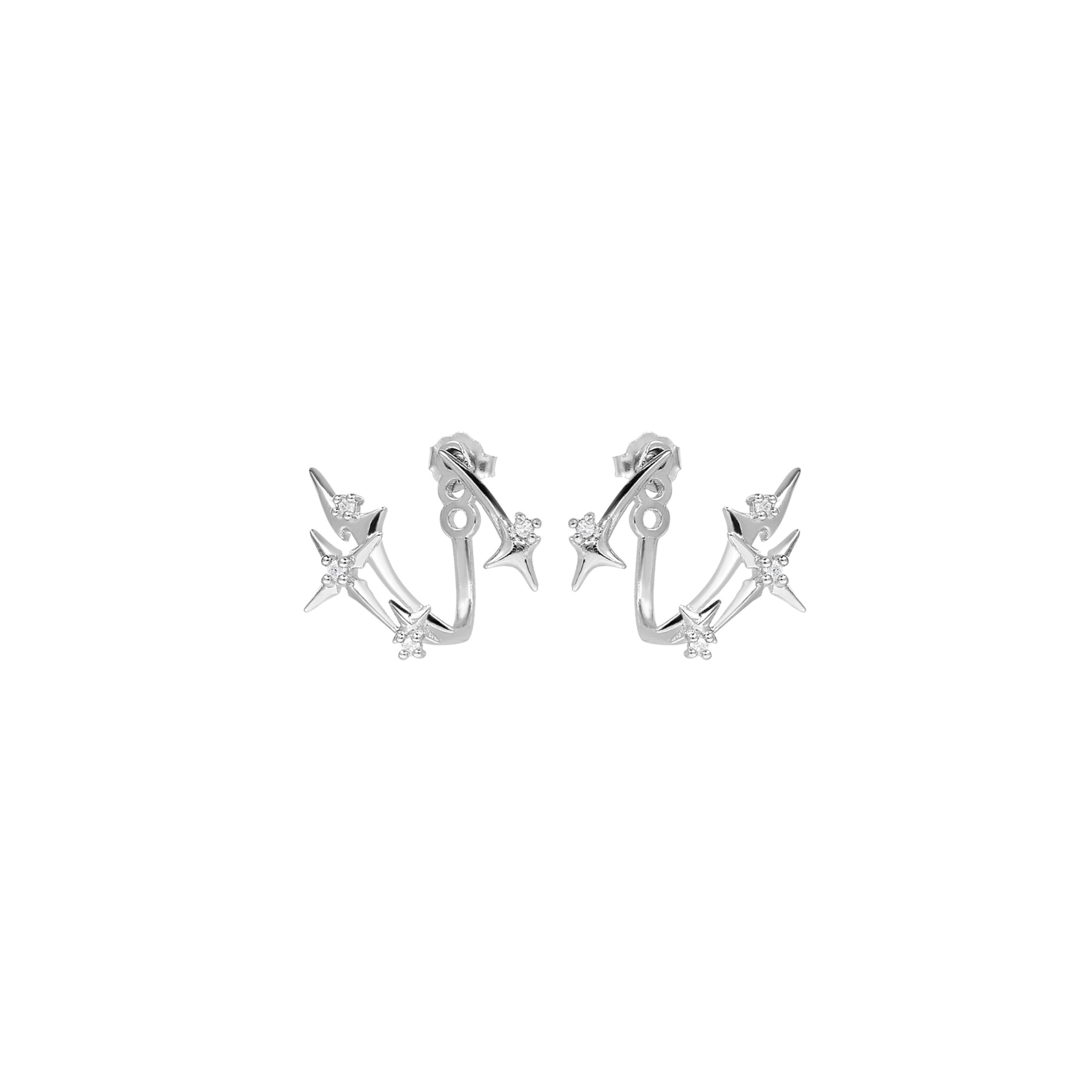 S925 CUBIC ZIRCONIA COSMIC STAR PIERCE