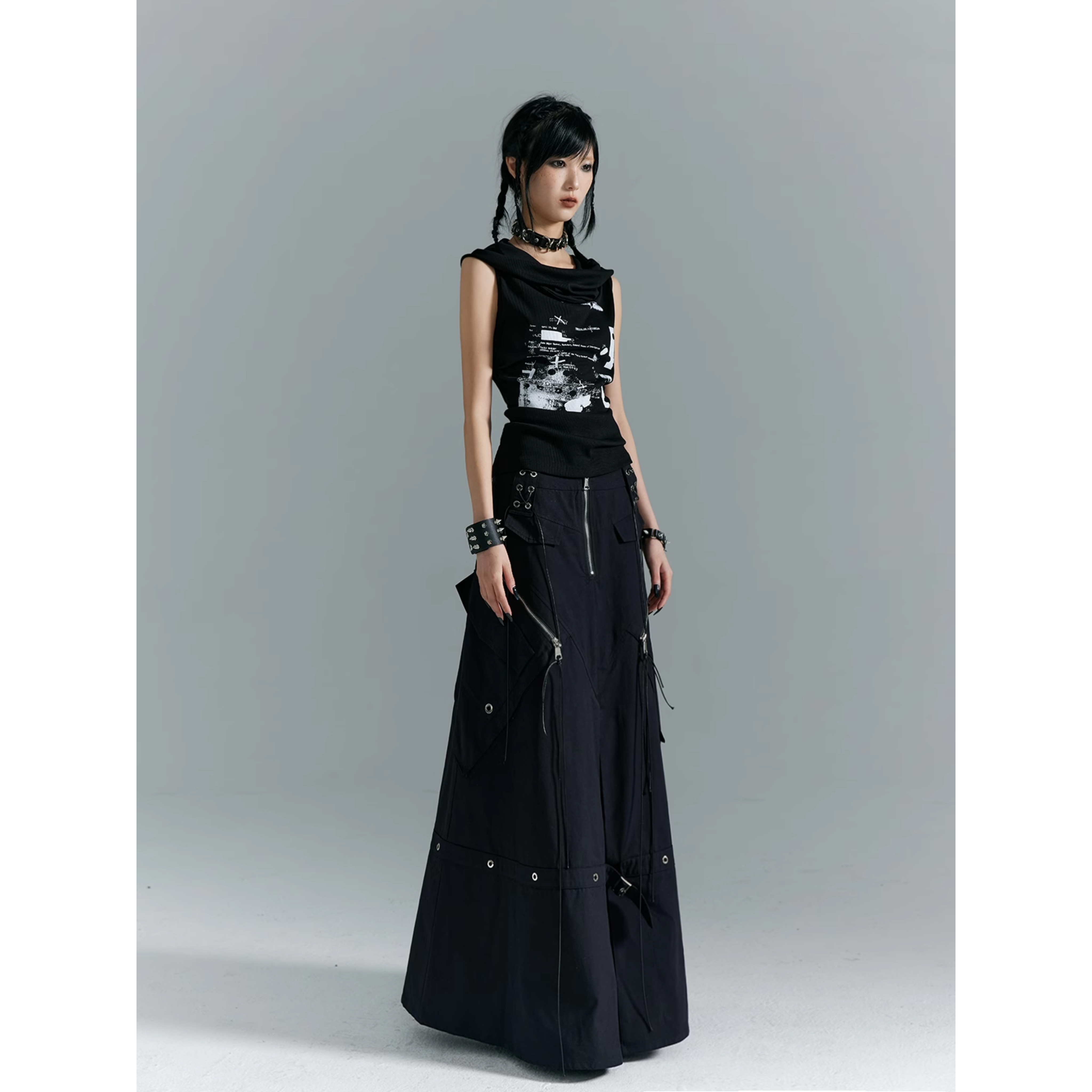 Blackout Utility Maxi Skirt