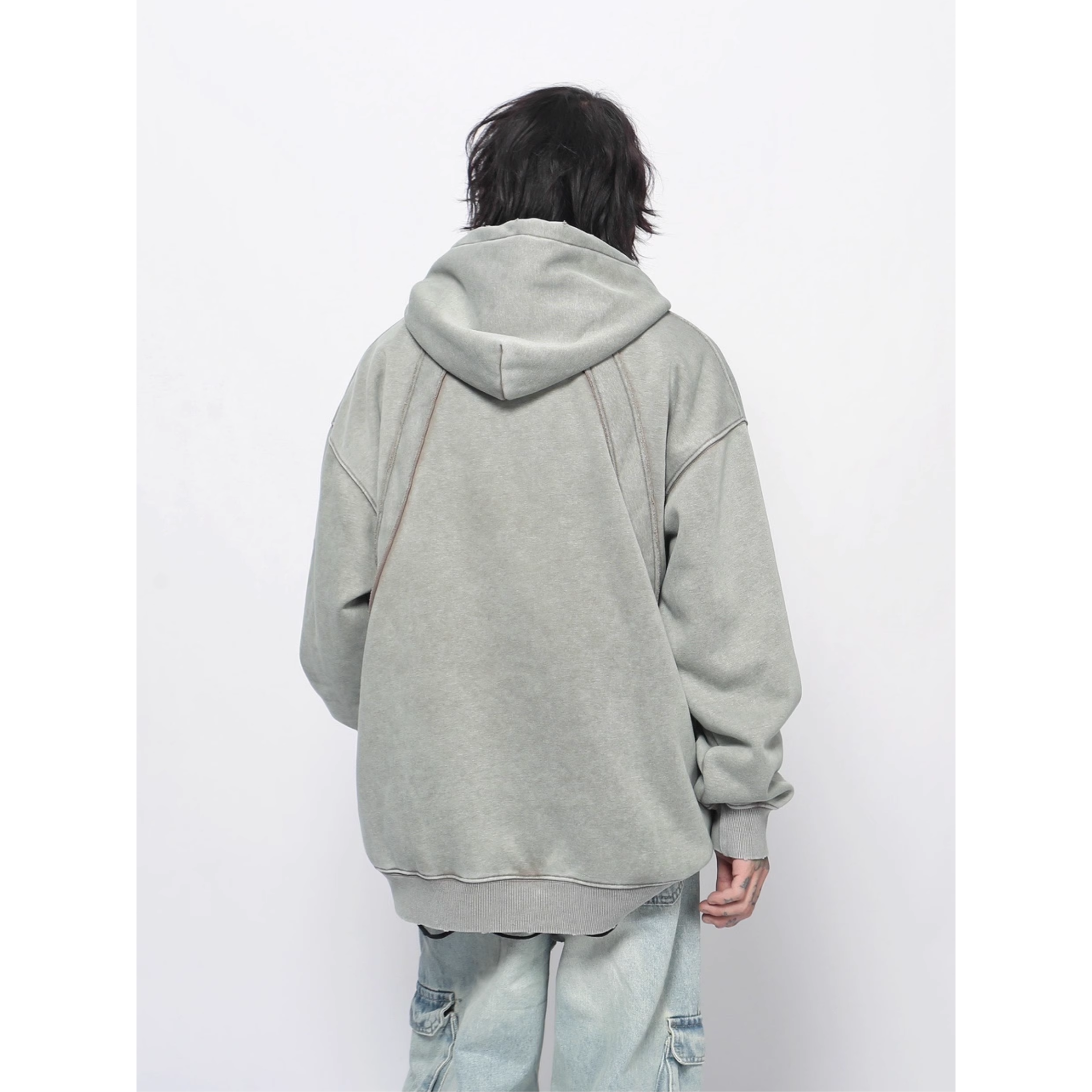 Washed Black Graphic Hoodie