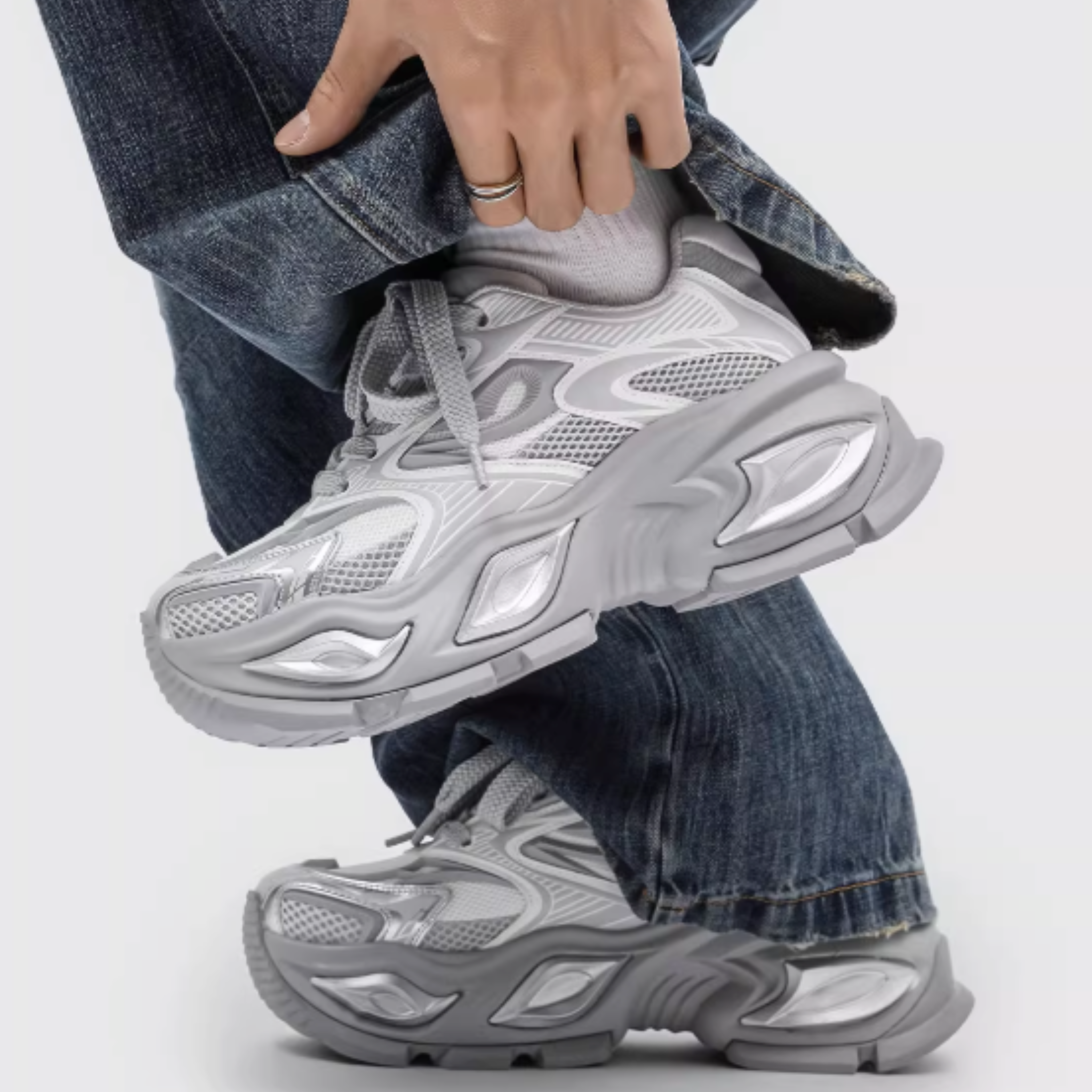 NEO WAVE CHUNKY SNEAKERS / GREY×WHITE