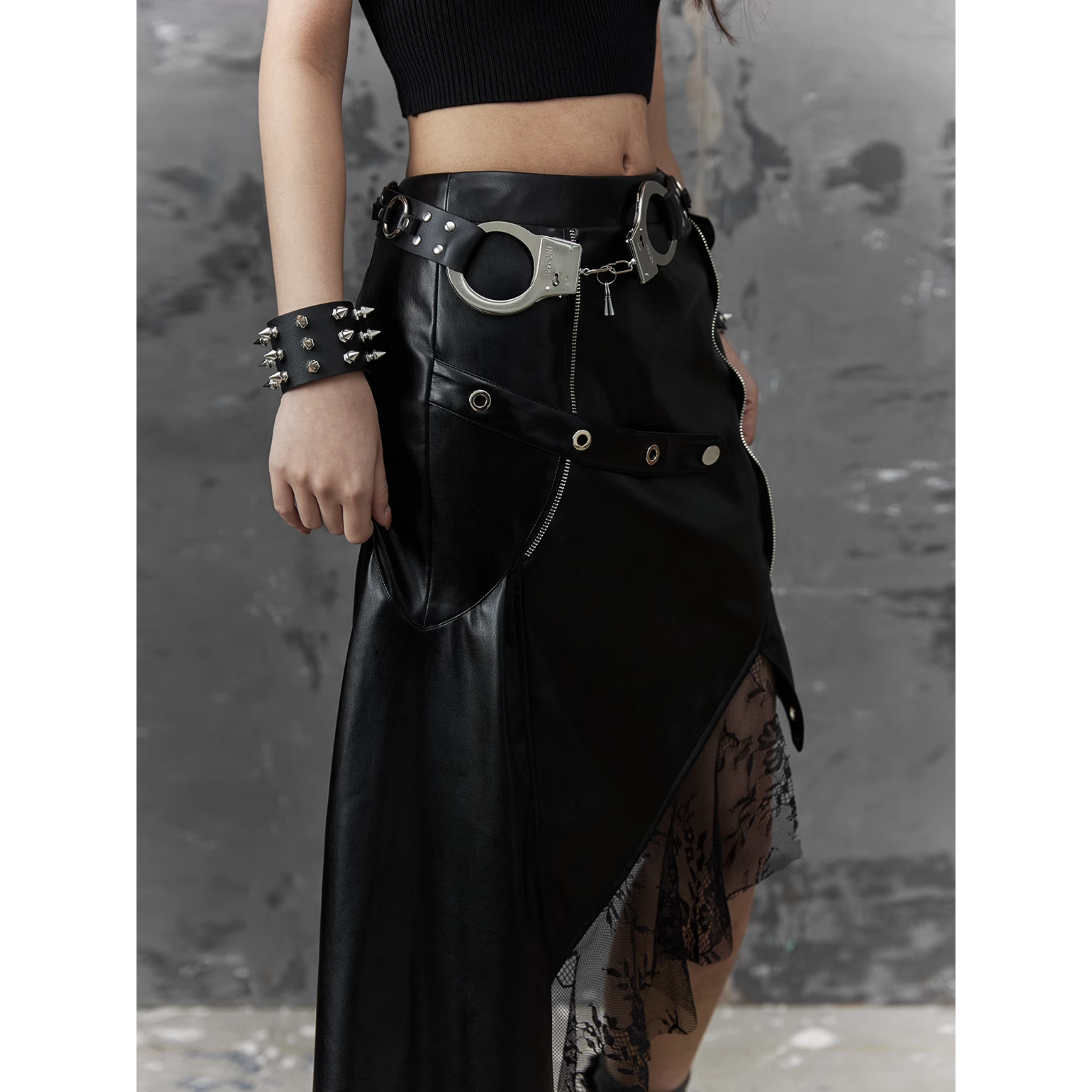 Deadlock Lace Layered Skirt