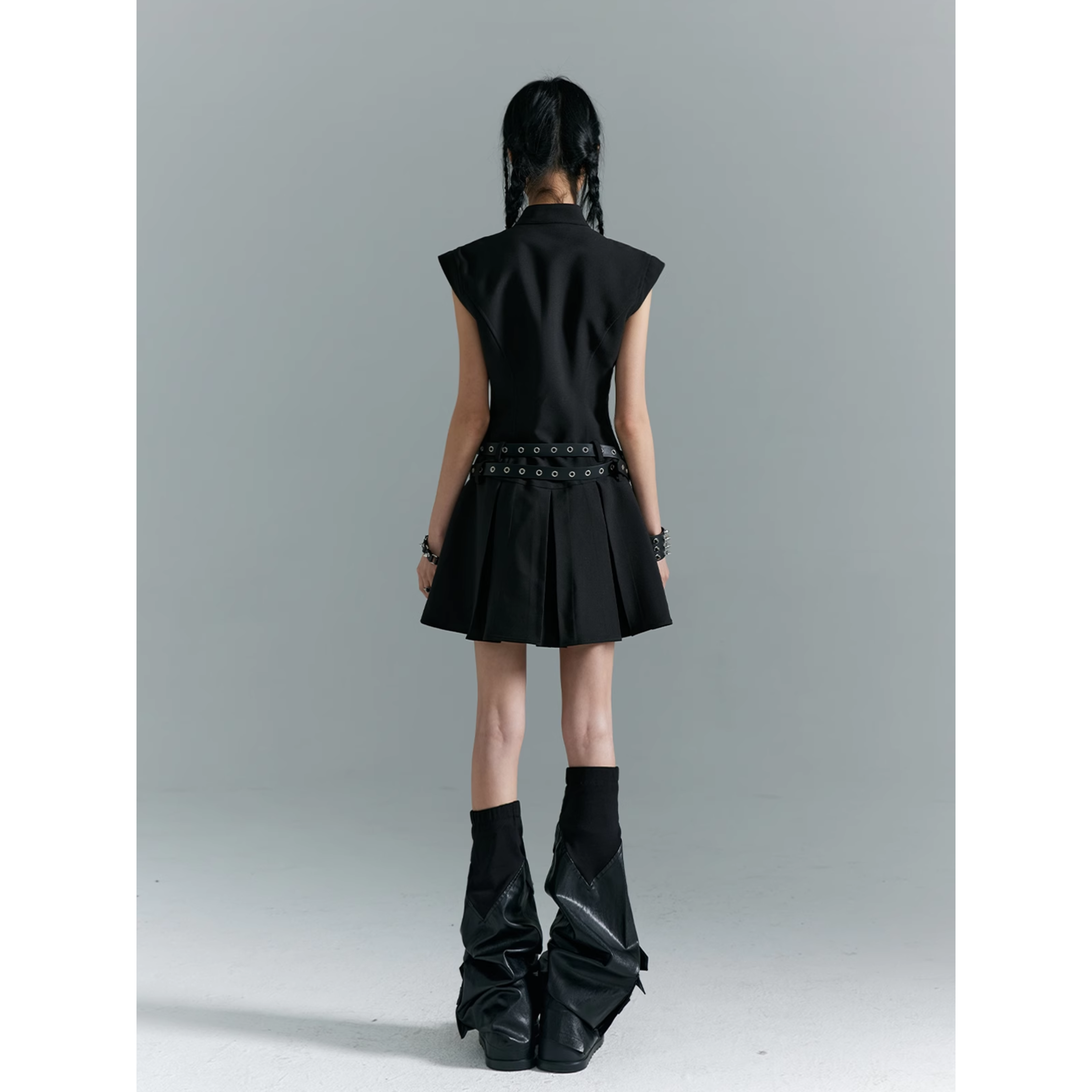 Modern Gothic Pleated Skirt