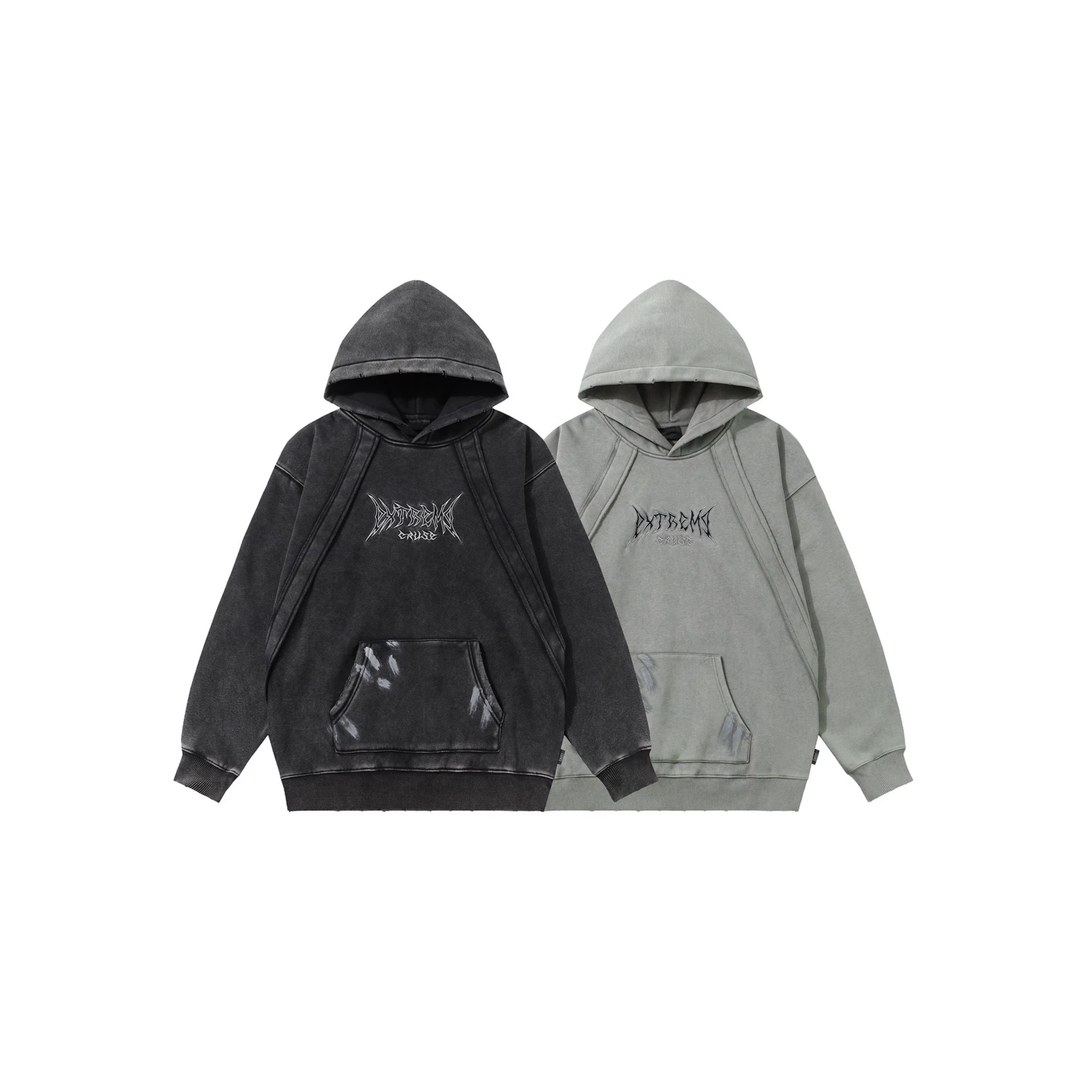 Washed Black Graphic Hoodie