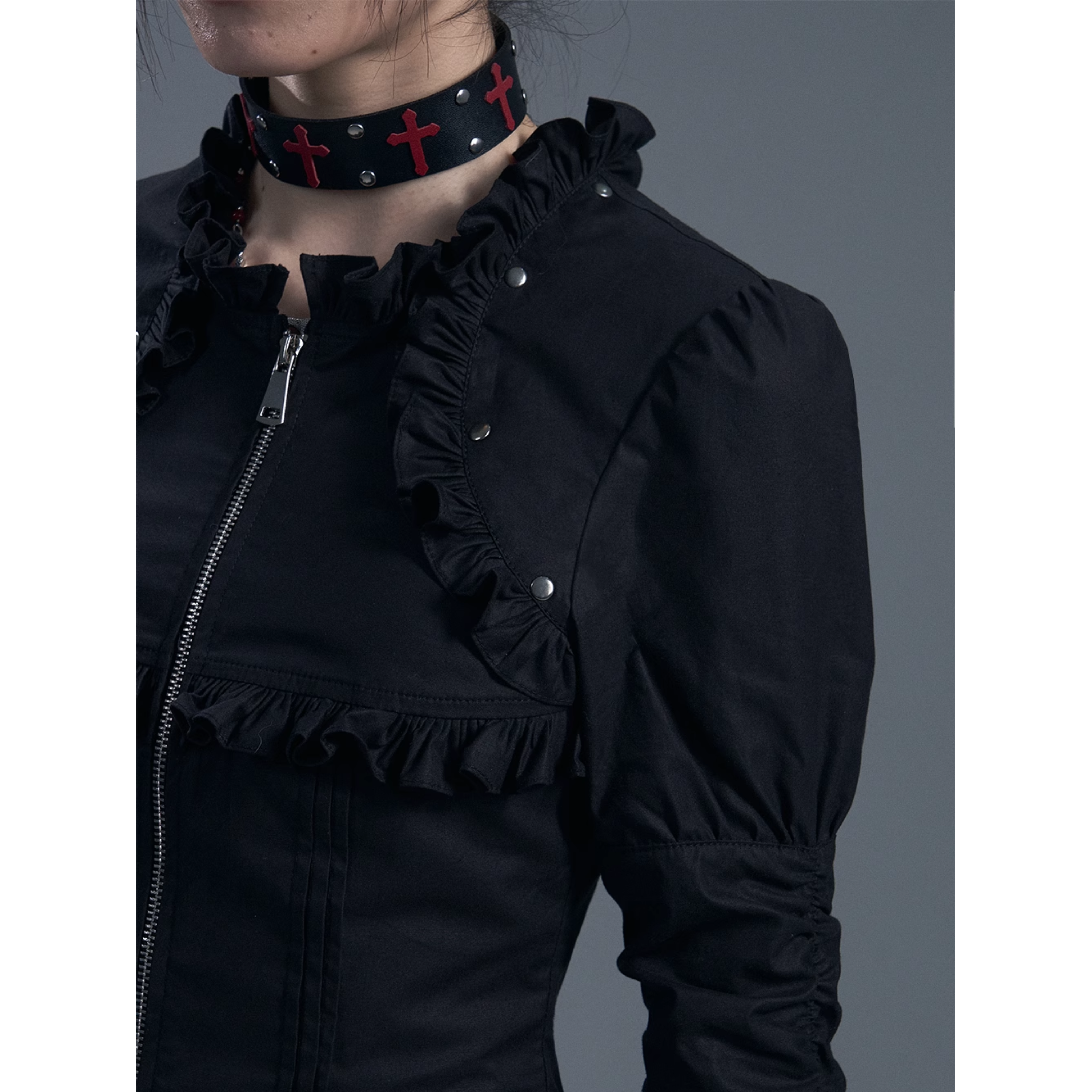 Gothic Corset Frill Tops