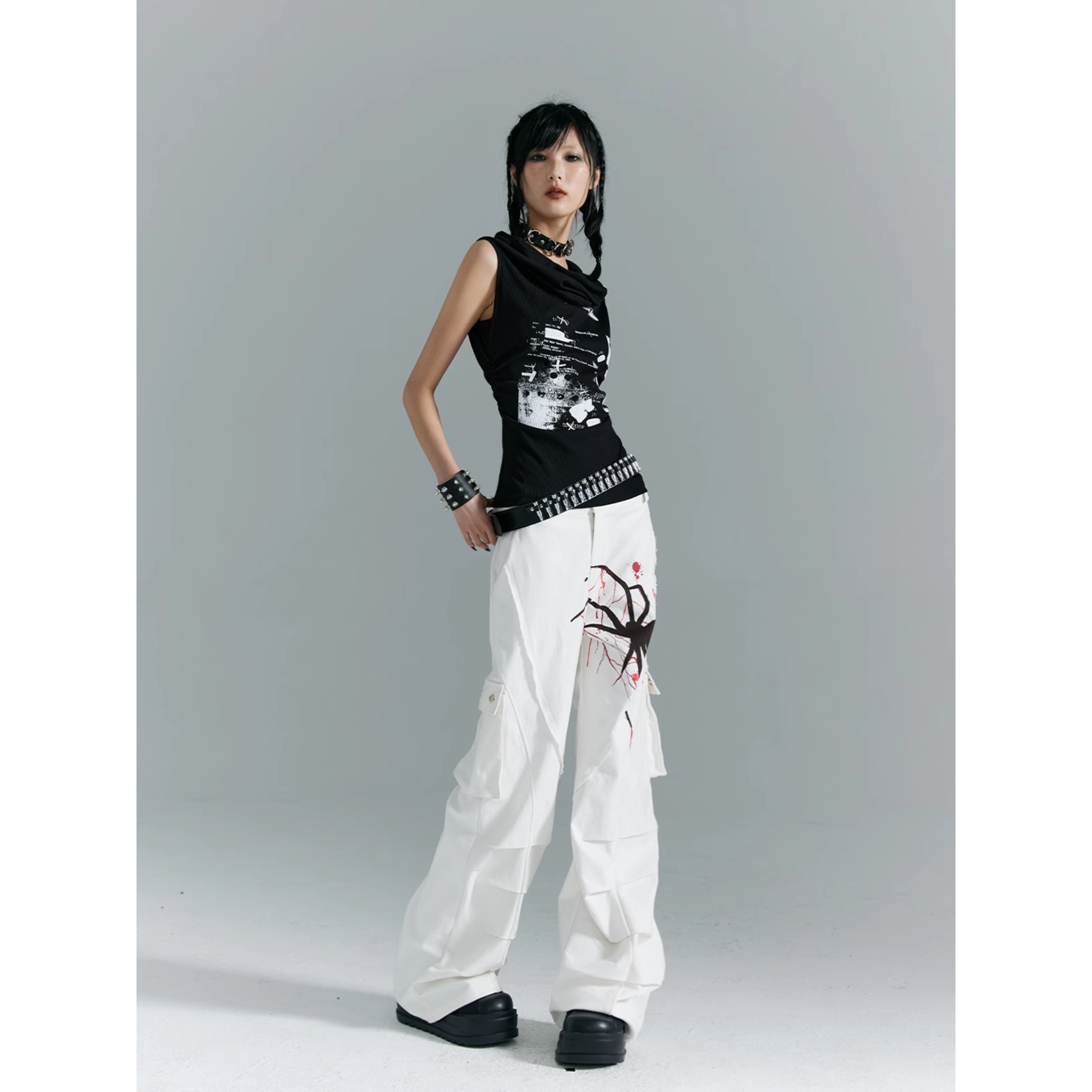 Shadow Glitch Hooded Tank