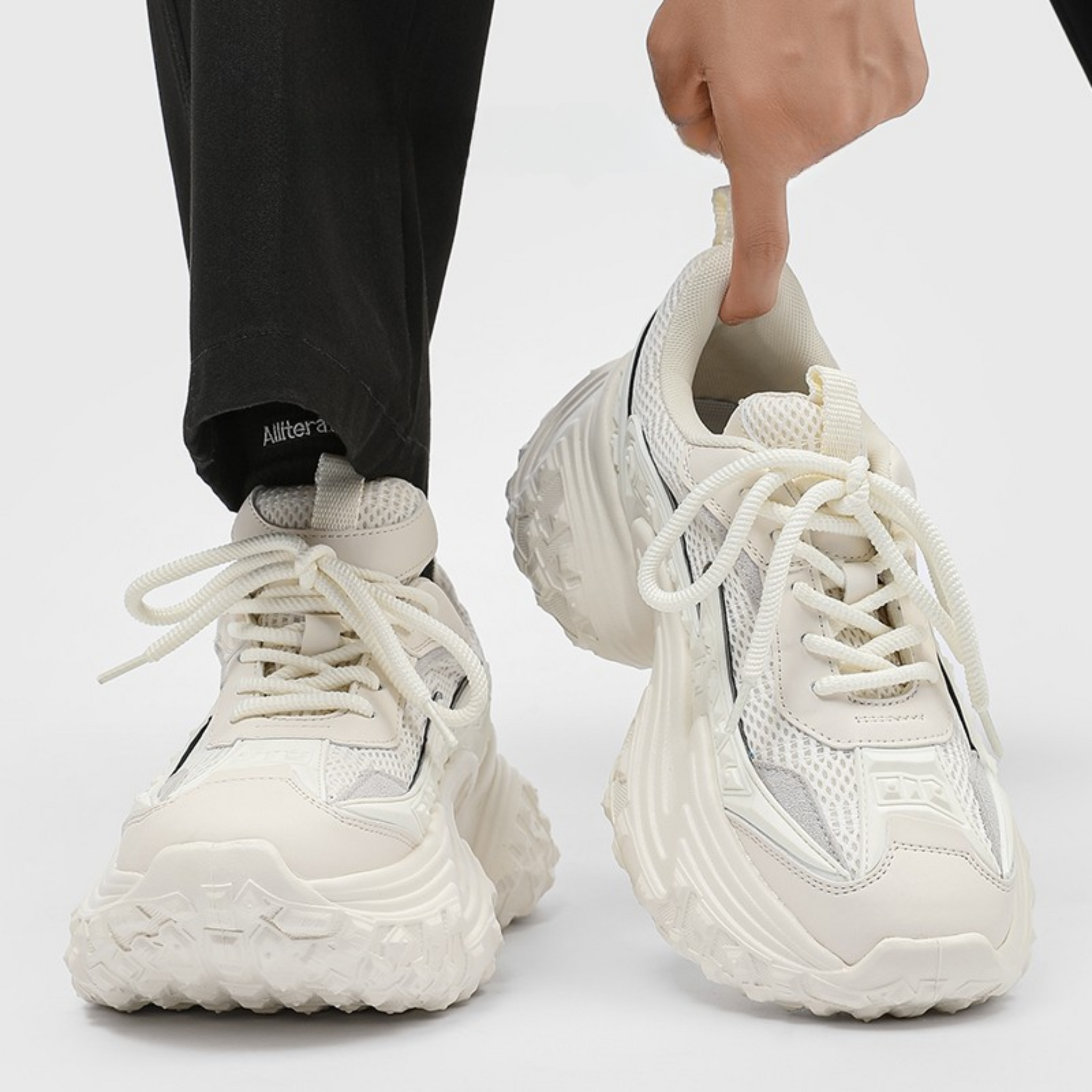 VOID STRIDE PLATFORM SNEAKERS / WHITE×WHITE