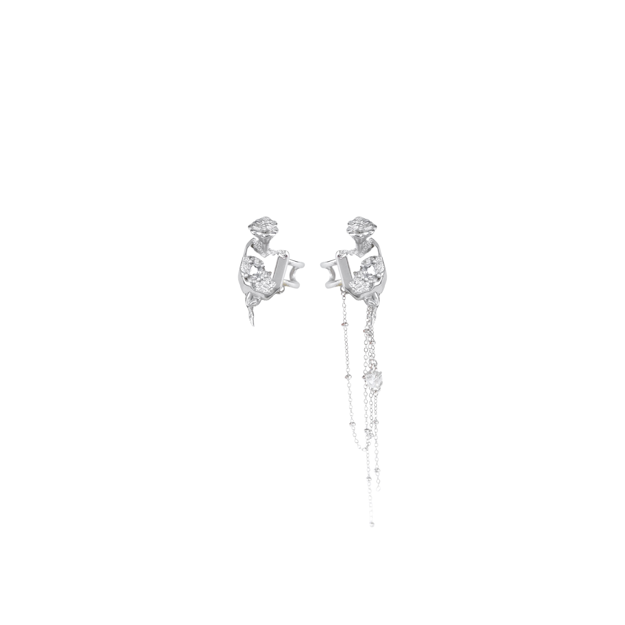 DIAMOND TANGLE EAR CUFF SET