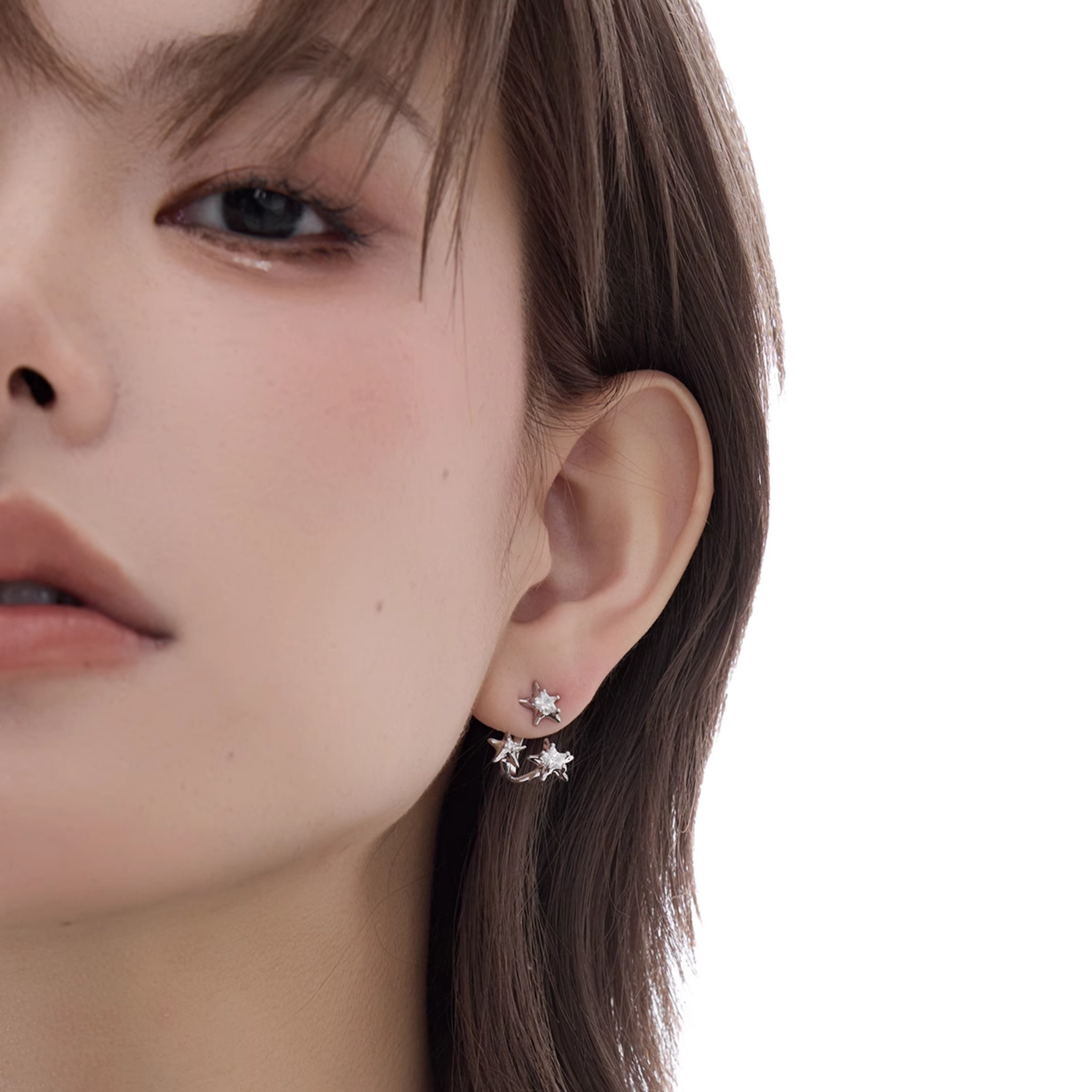 CUBIC ZIRCONIA SHINING STAR PIERCE[SET ITEM]