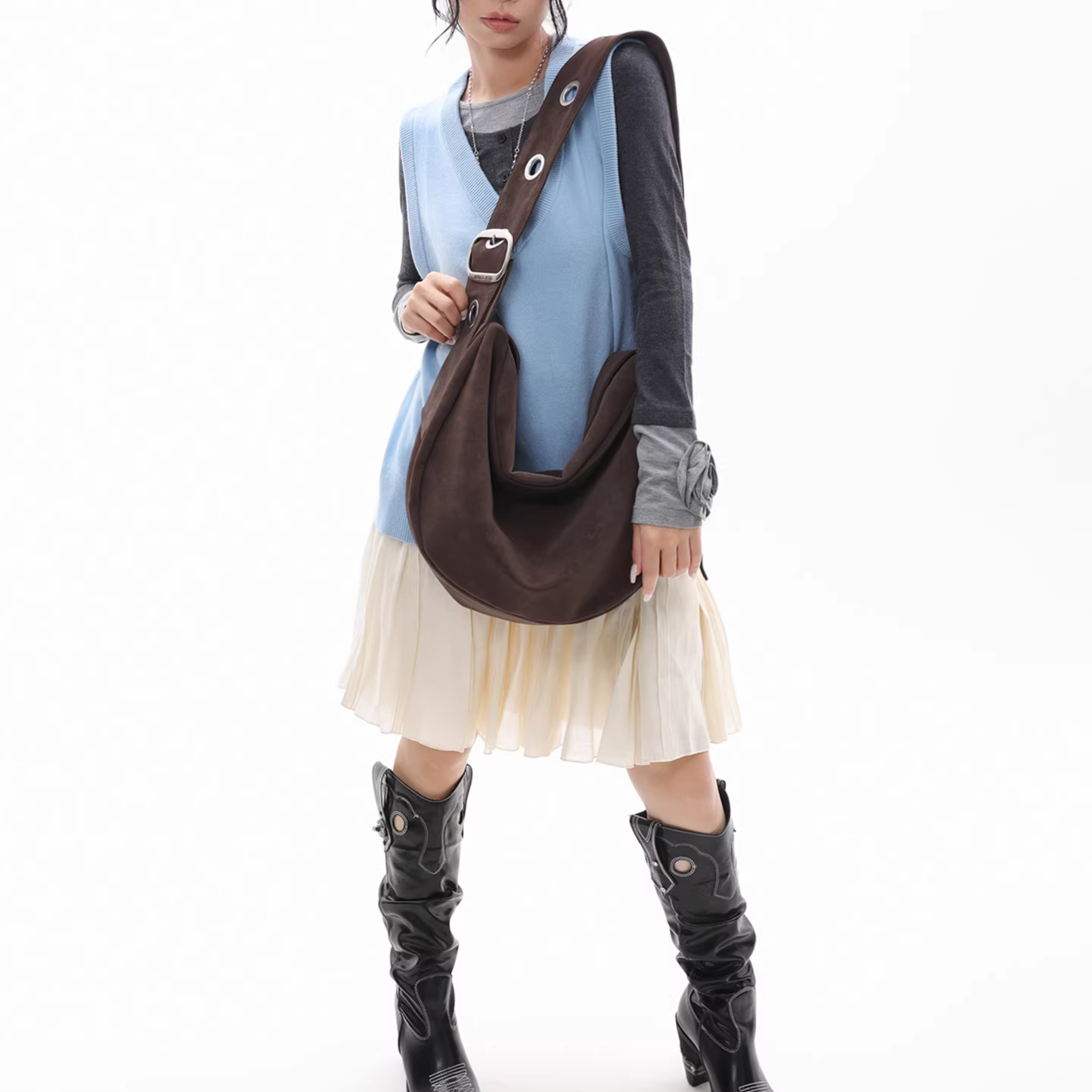 RIVET LOOP SHOULDER BAG