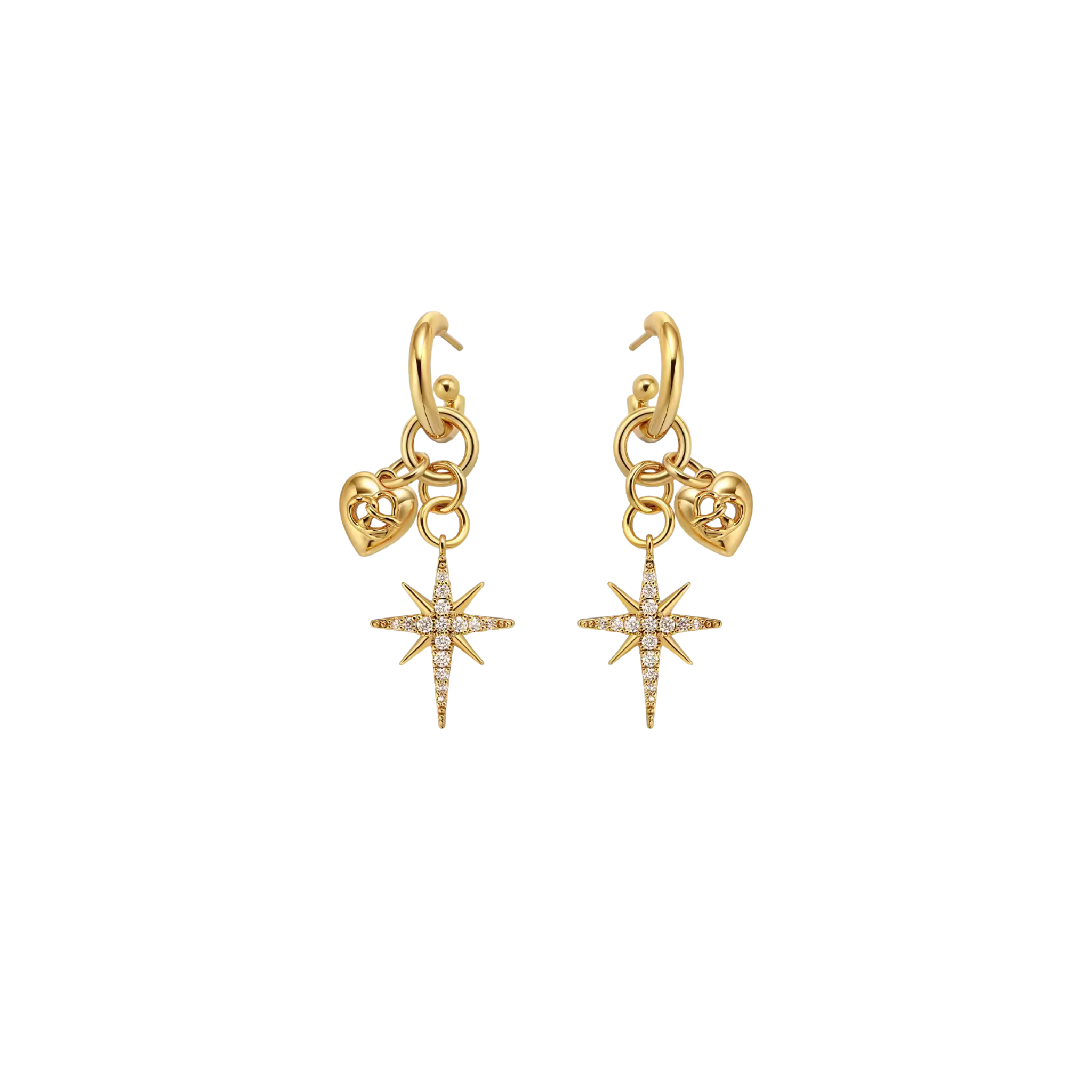 S925 CUBIC ZIRCONIA DIAMOND STAR PIERCE