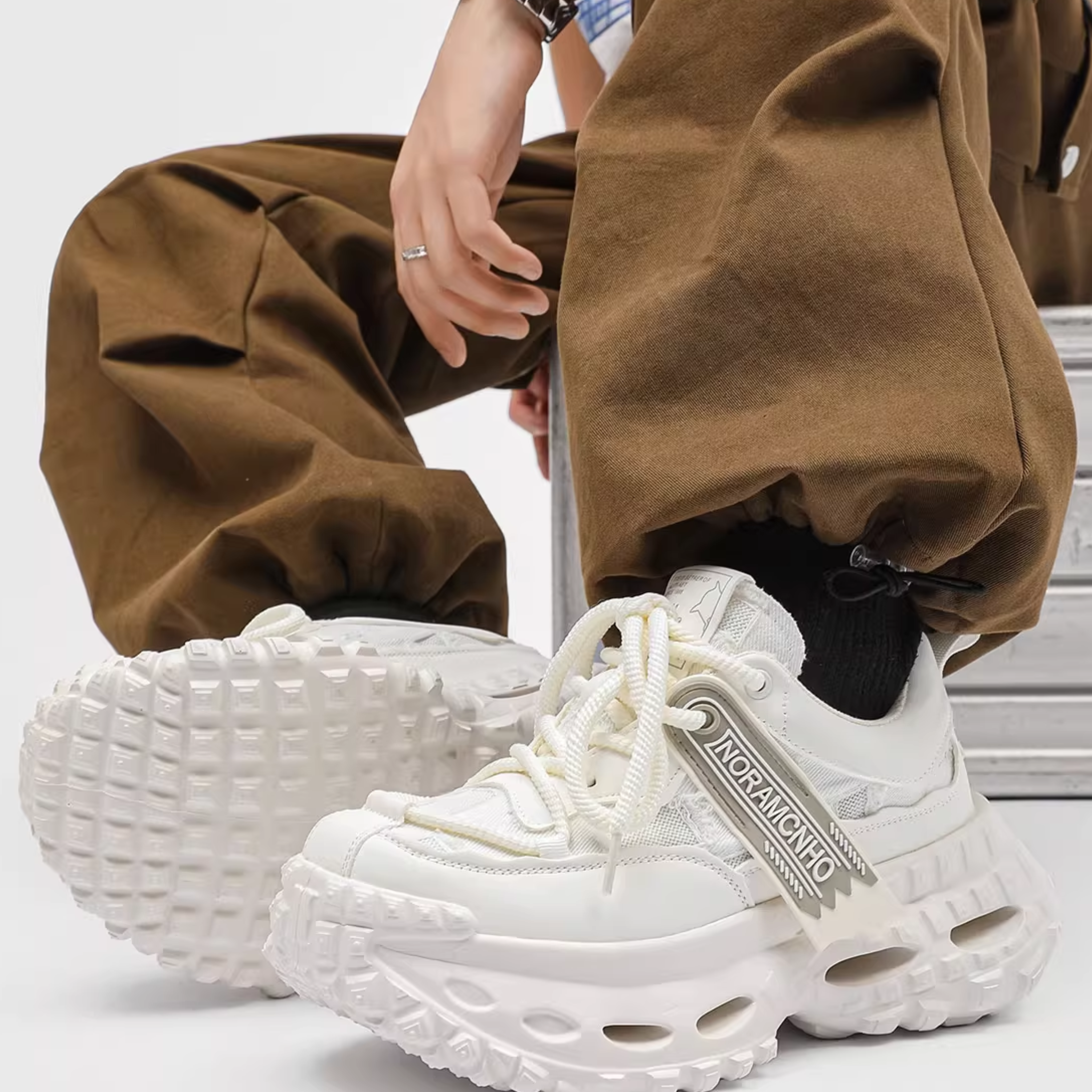 VOID STRIDE PLATFORM SNEAKERS / WHITE×WHITE