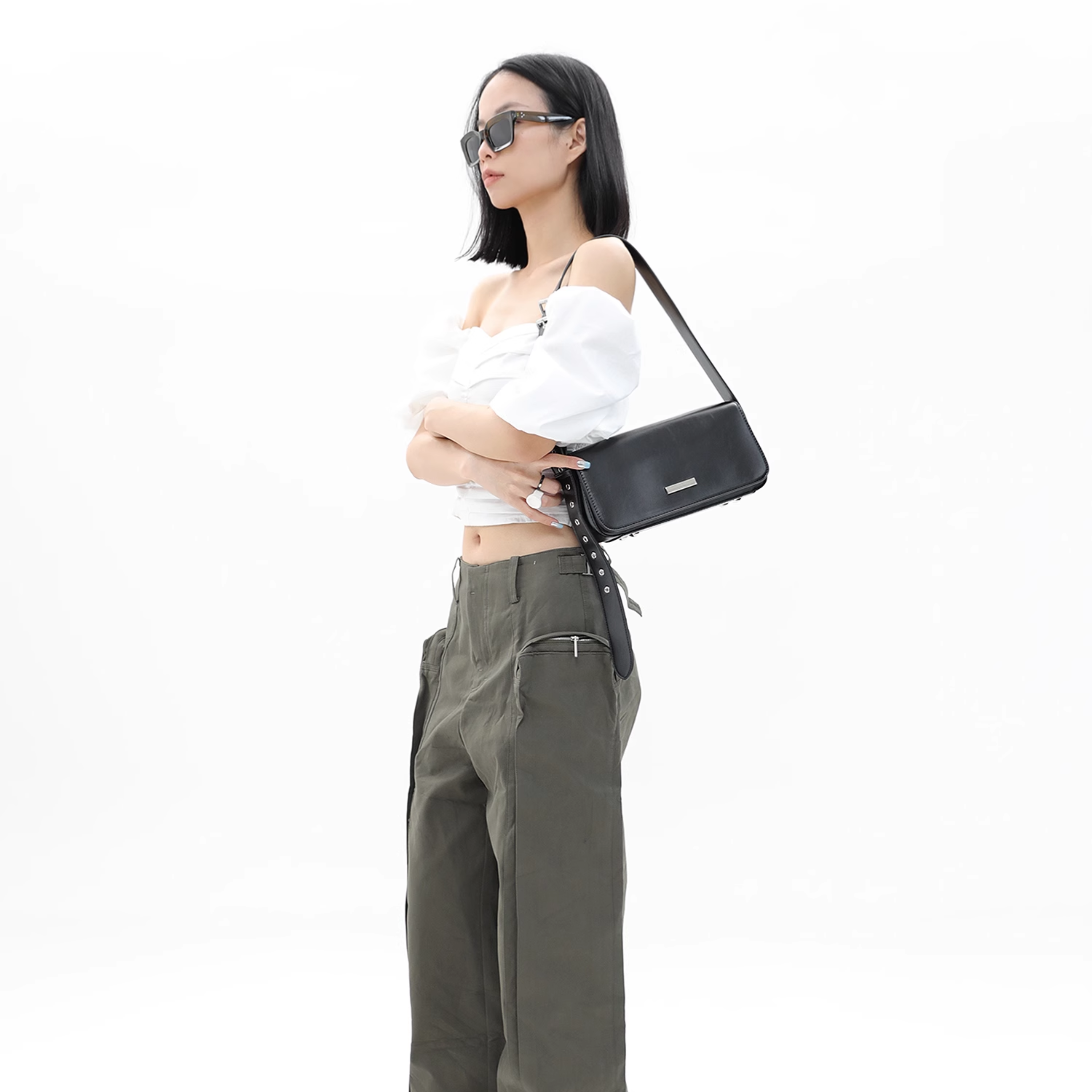 Y2K BELT SQUARE BAG