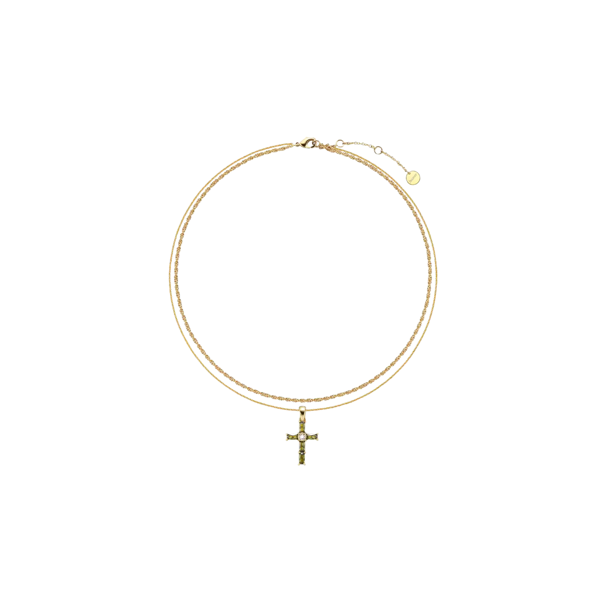 CUBIC ZIRCONIA CROSS NECKLACE
