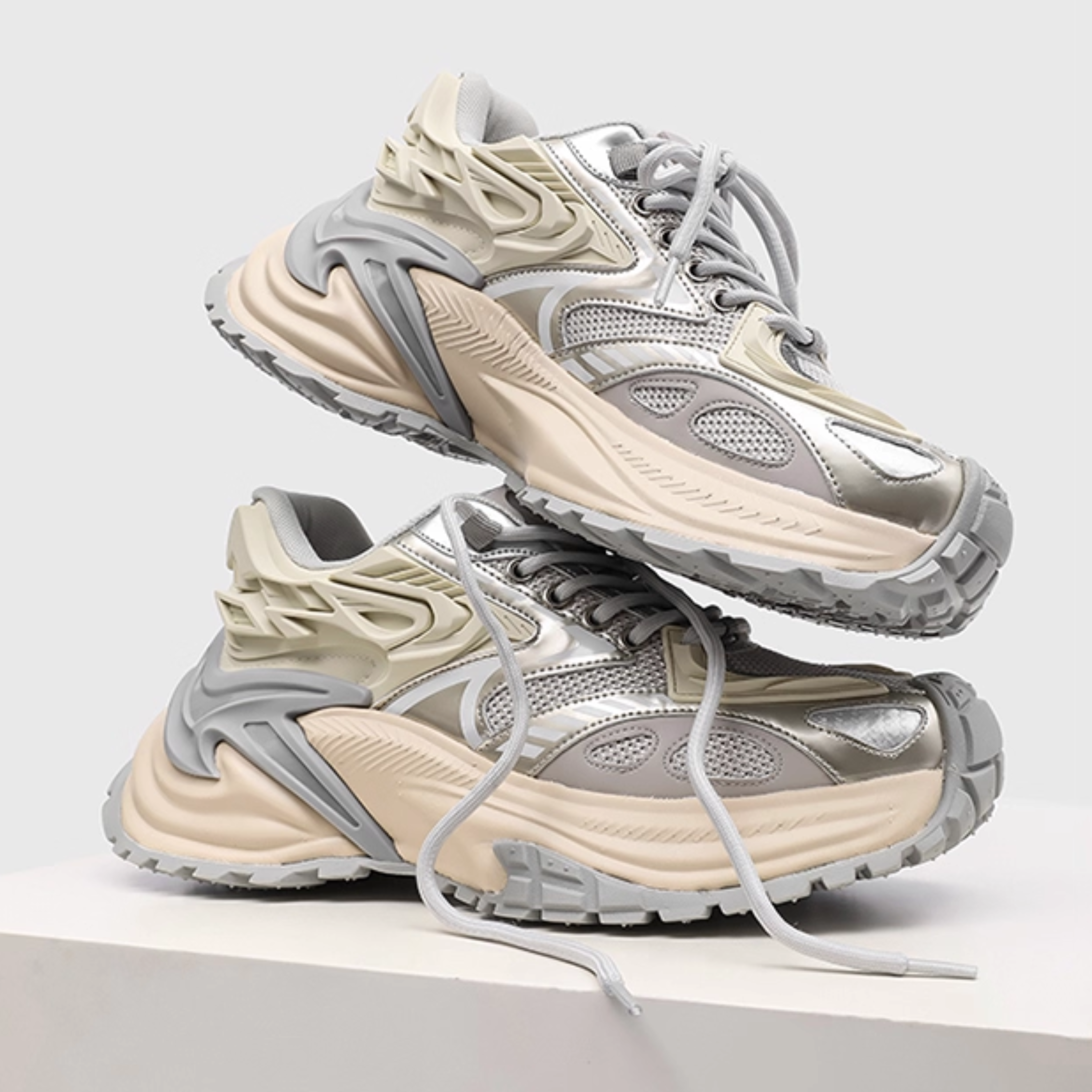 NEO ORBIT DAD SNEAKERS / LIGHT BEIGE×GREY