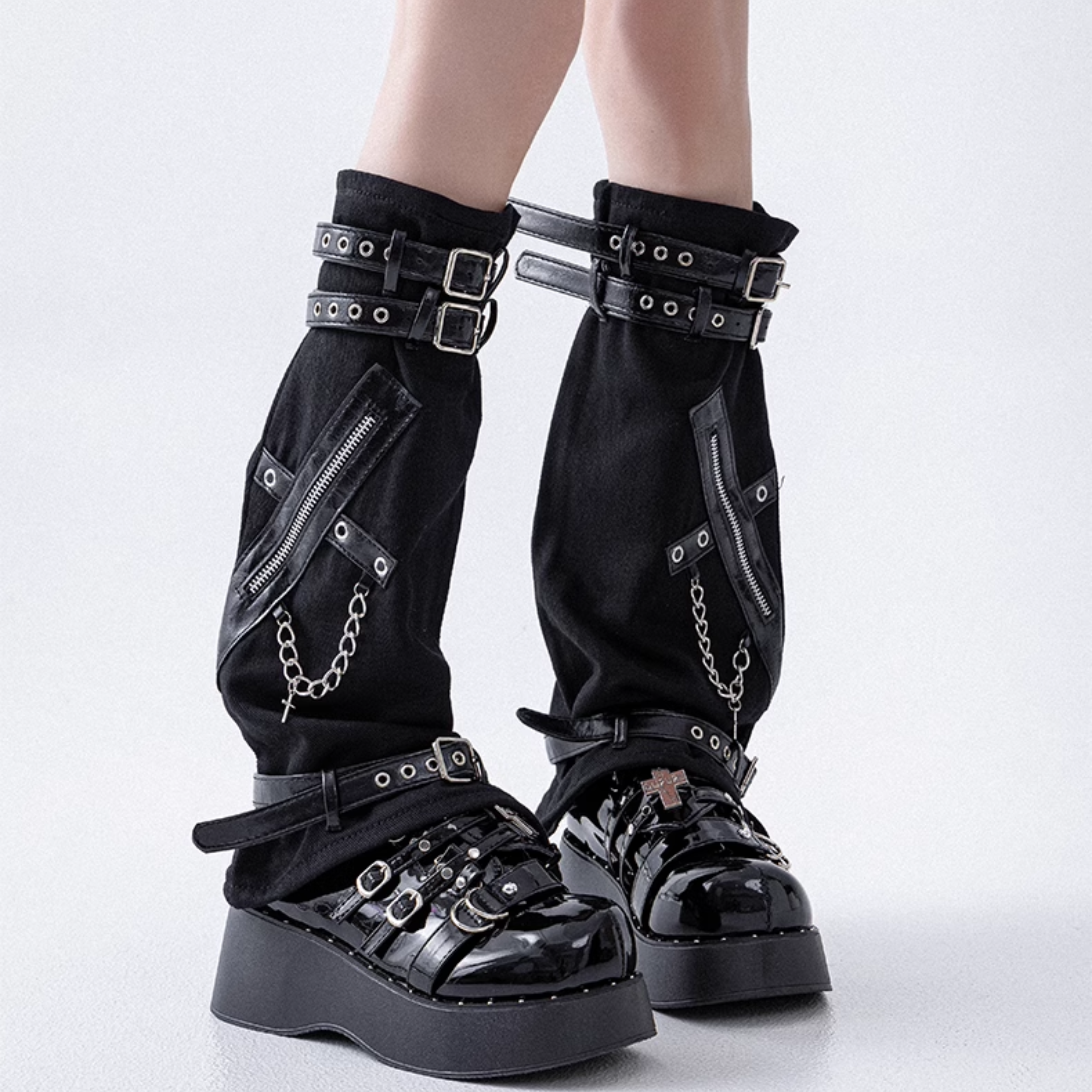 Gothic Strap & Zip Warmers