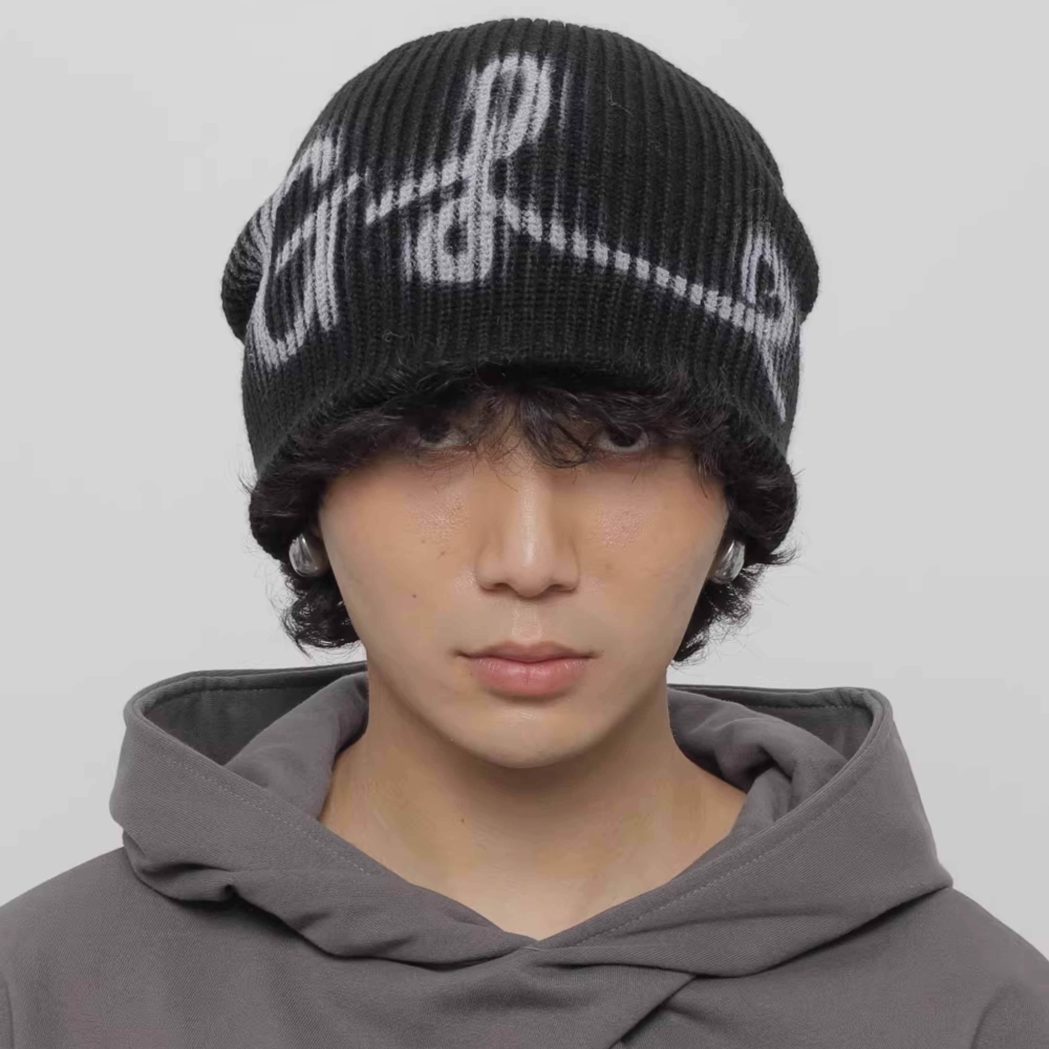 SCRIPT KNIT BEANIE