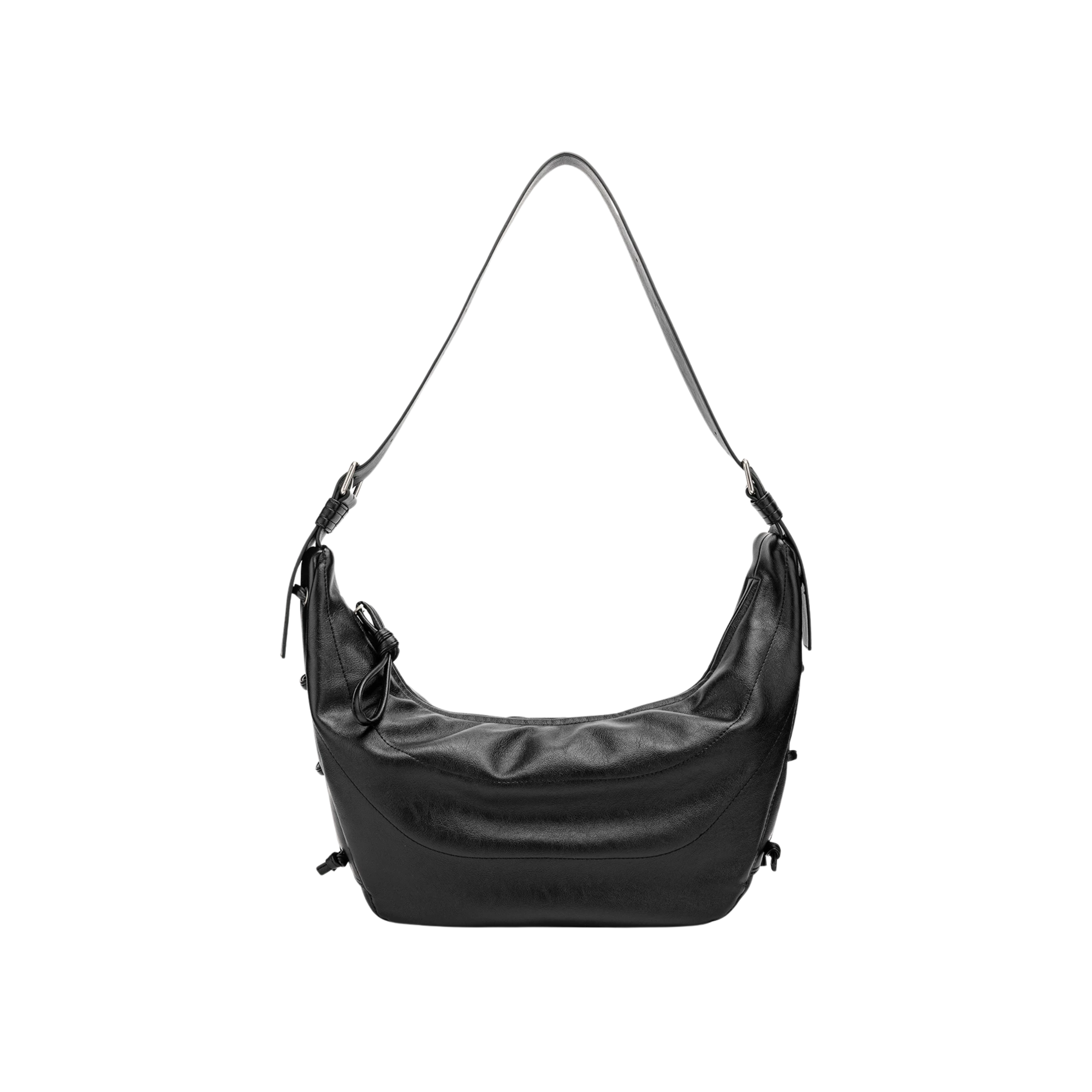LACE-UP SLOUCH SHOULDER BAG