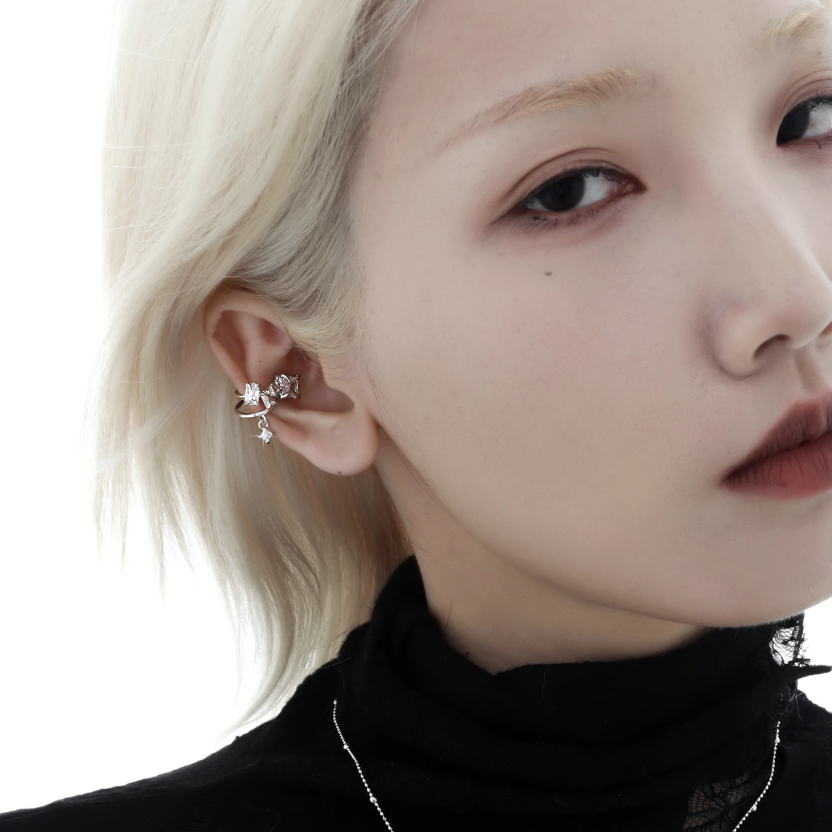 S925 CUBIC ZIRCONIA LUMIERA EAR CUFF[SET ITEM]