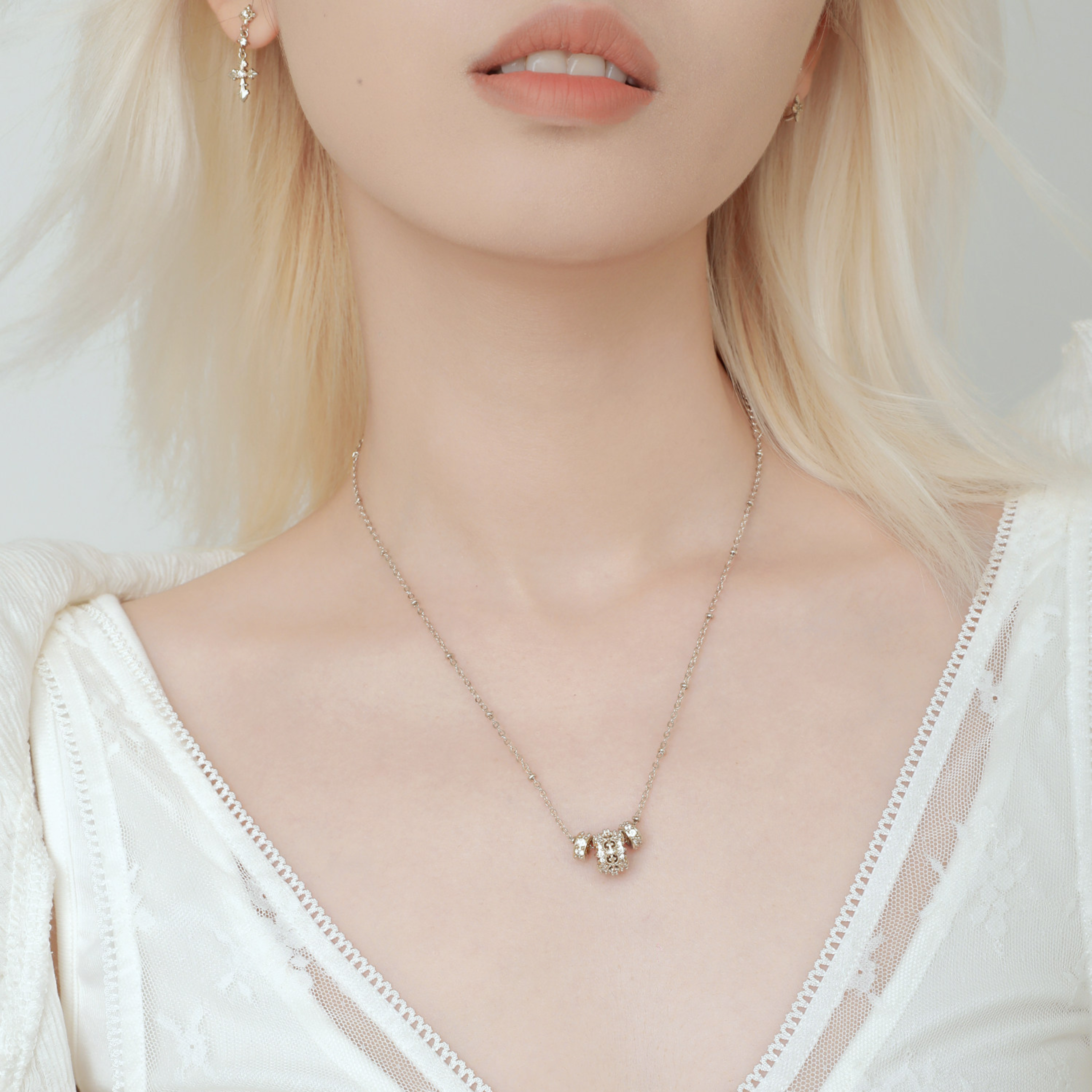 ROYAL SIGNET CHARM NECKLACE[SET ITEM]