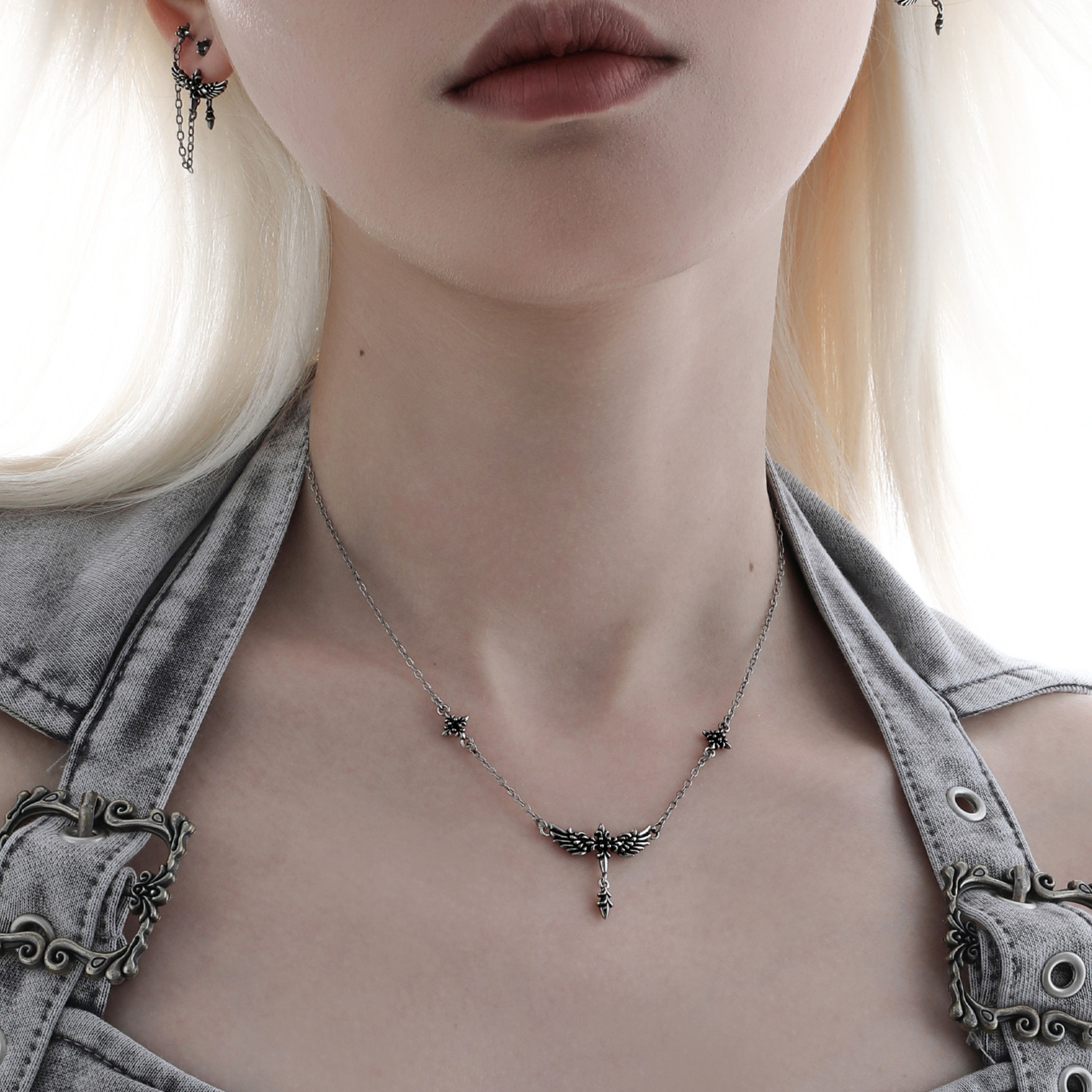 WING CROSS NECKLACE