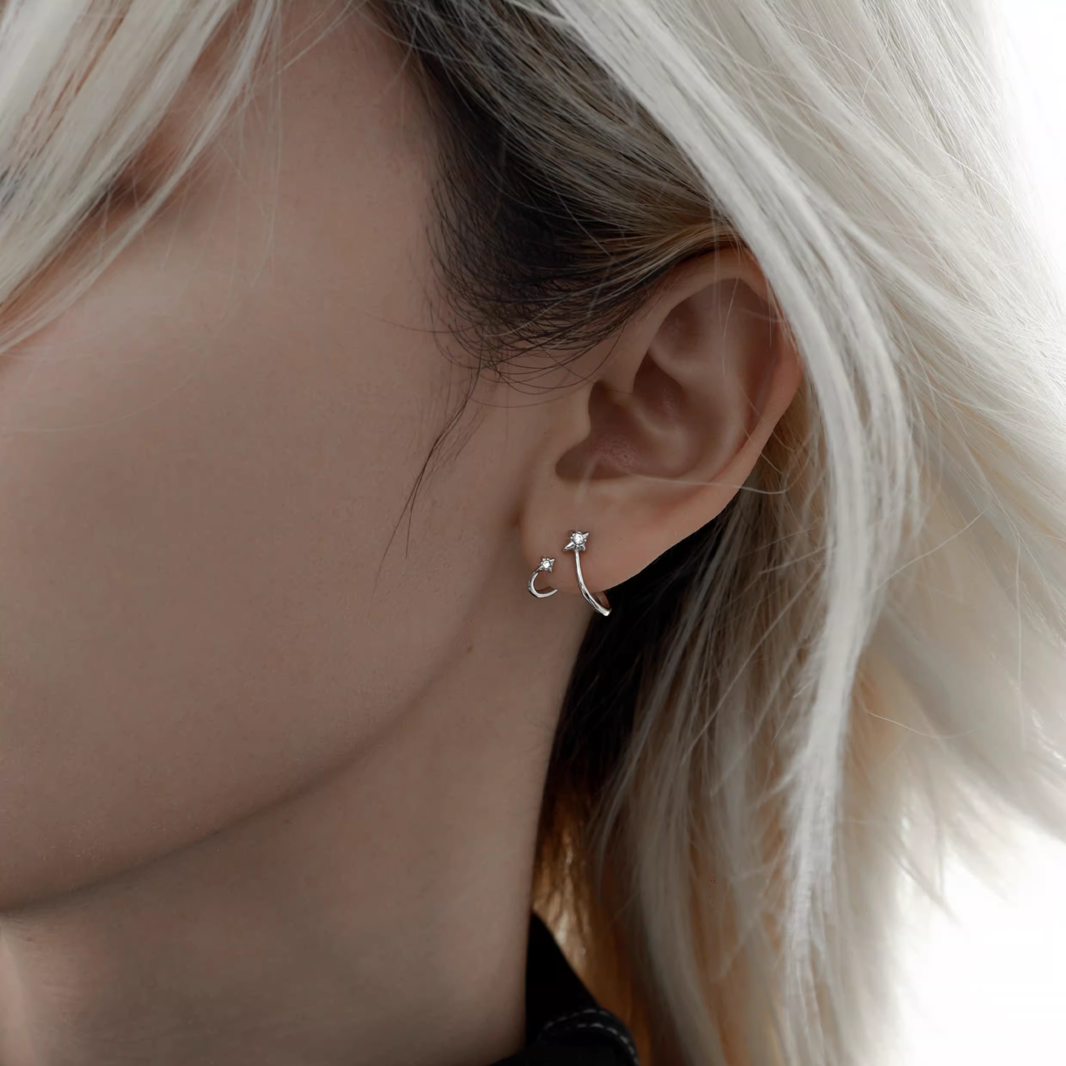 S925 ARC LINE PIERCE