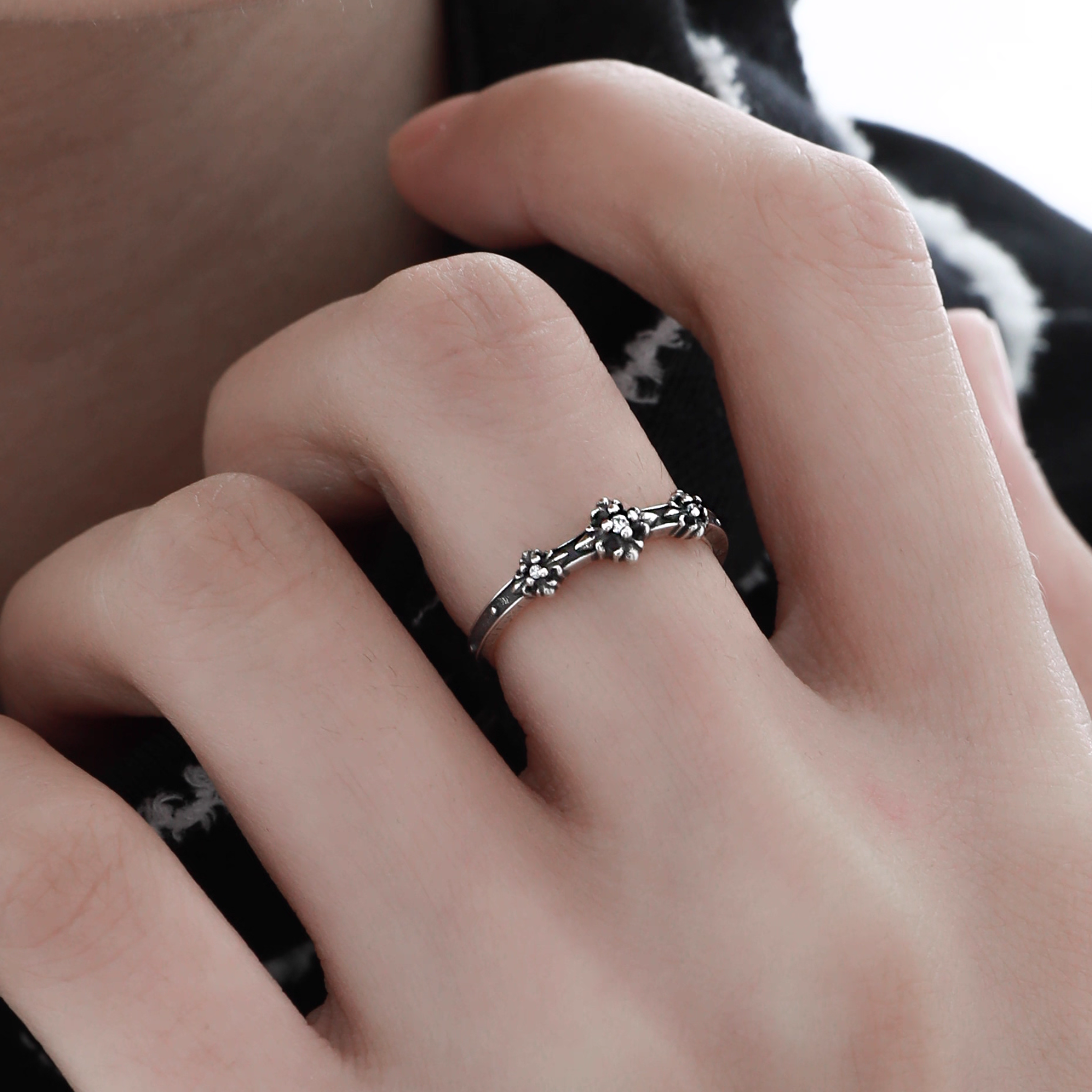 S925 CRUCIFIX RING[SET ITEM]