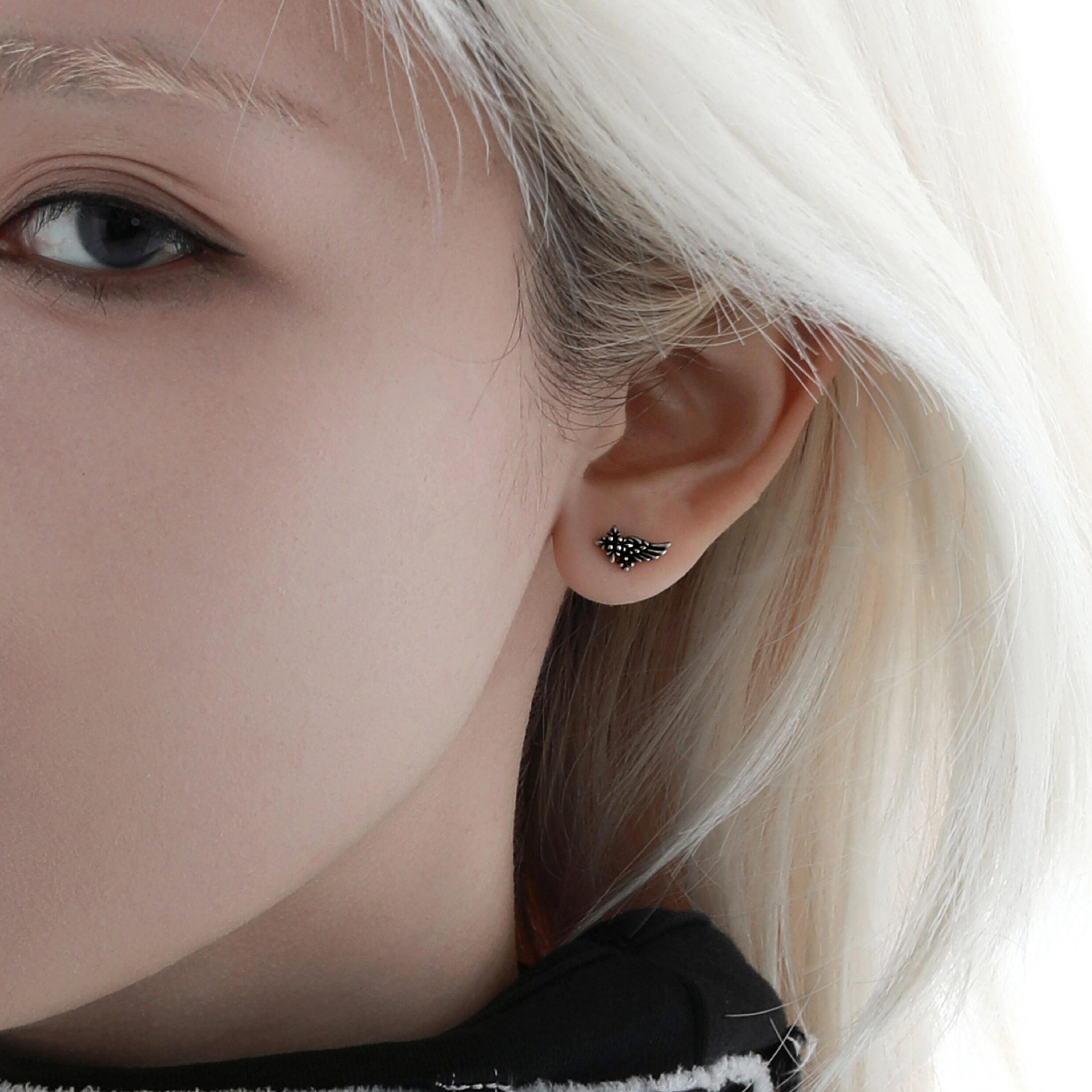 S925 WING CROSS PIERCE