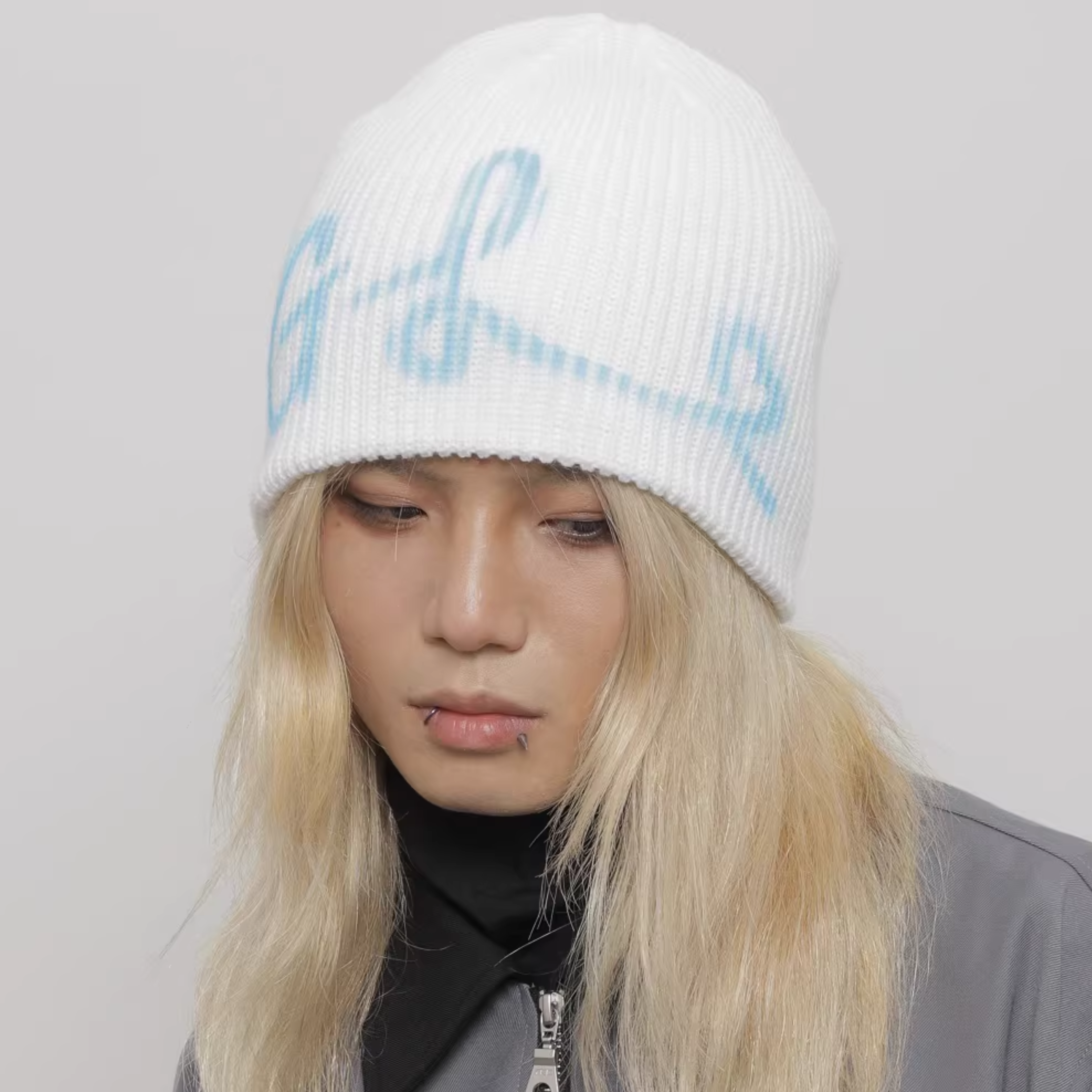 SCRIPT KNIT BEANIE
