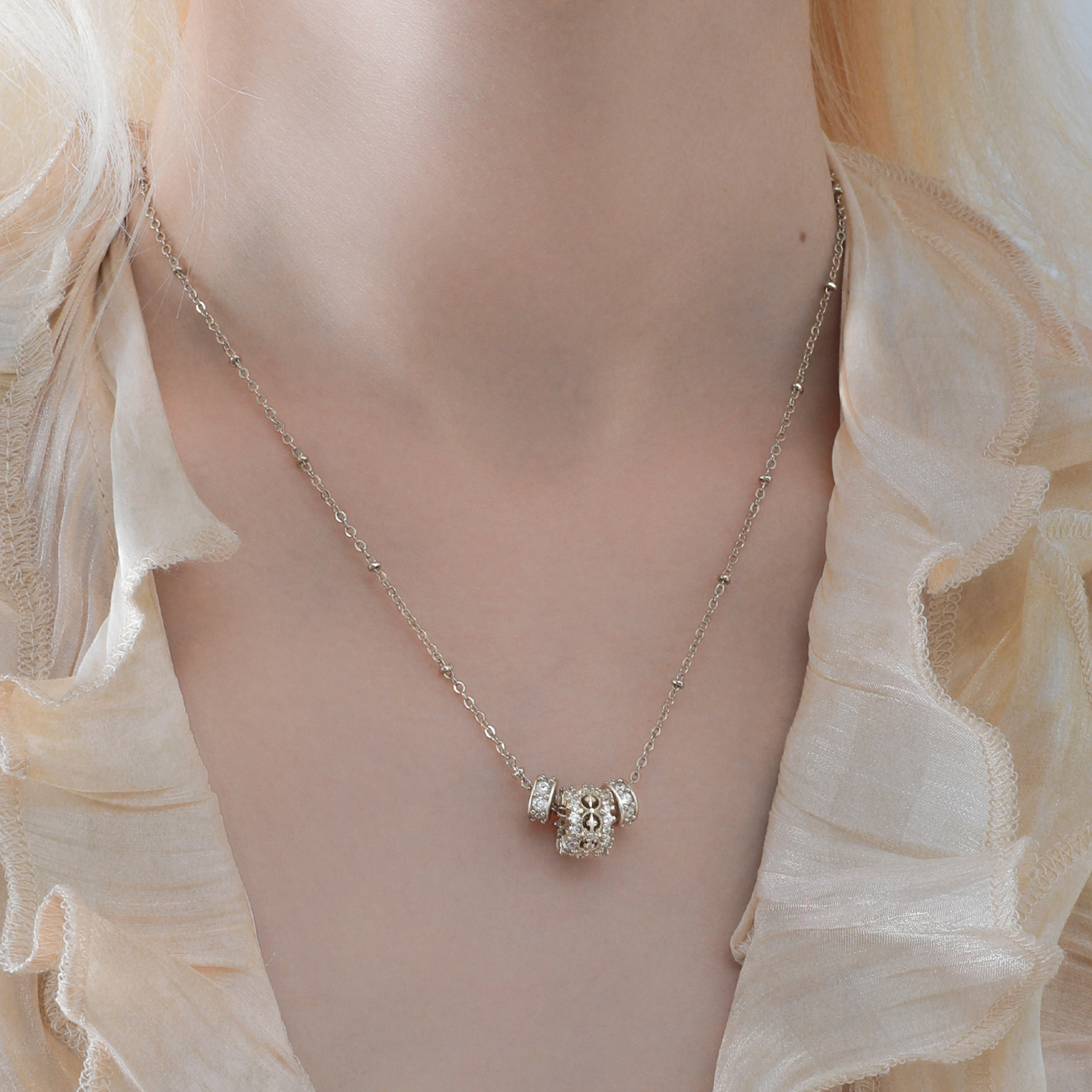 ROYAL SIGNET CHARM NECKLACE[SET ITEM]