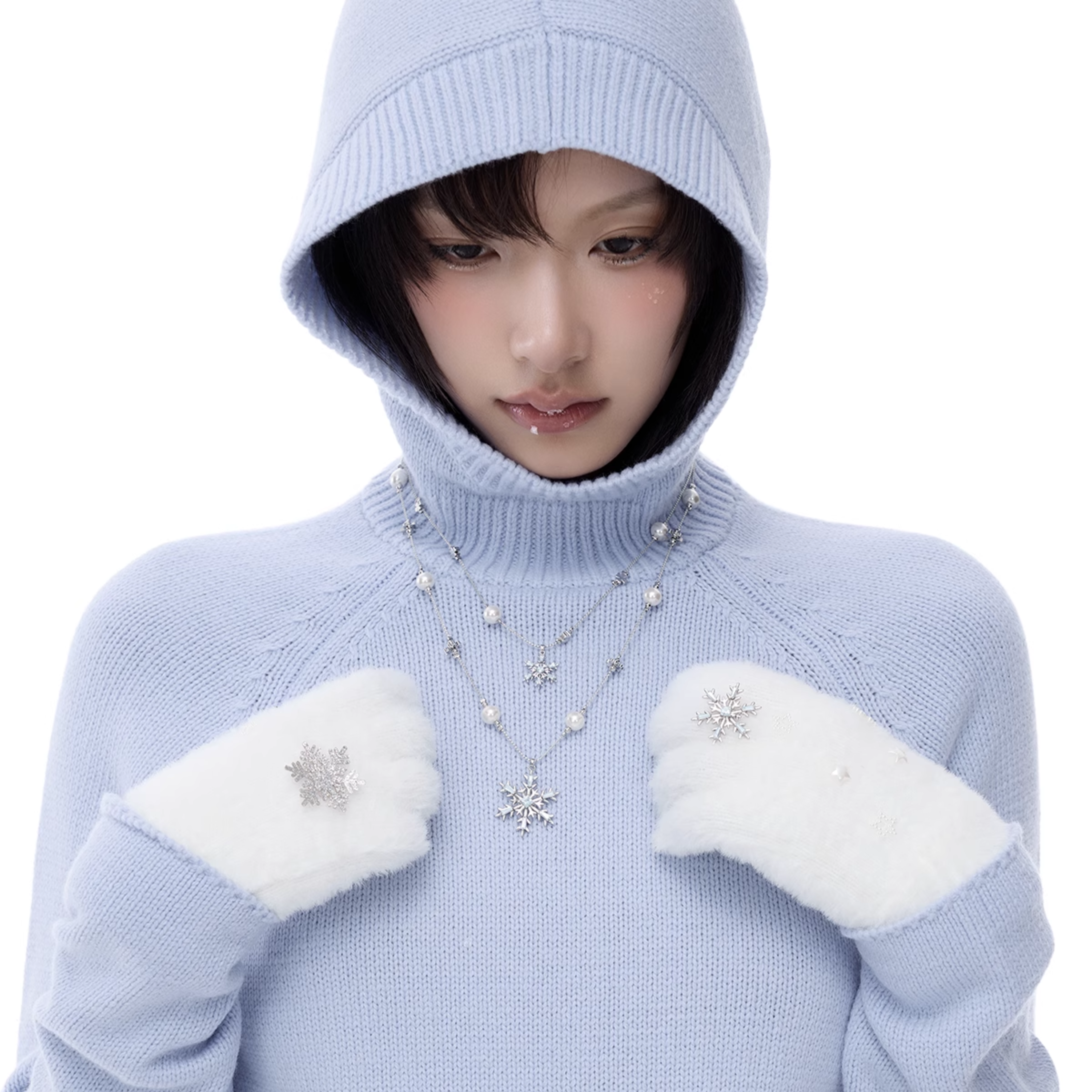 SNOW PEARL NECKLACE[SET ITEM]