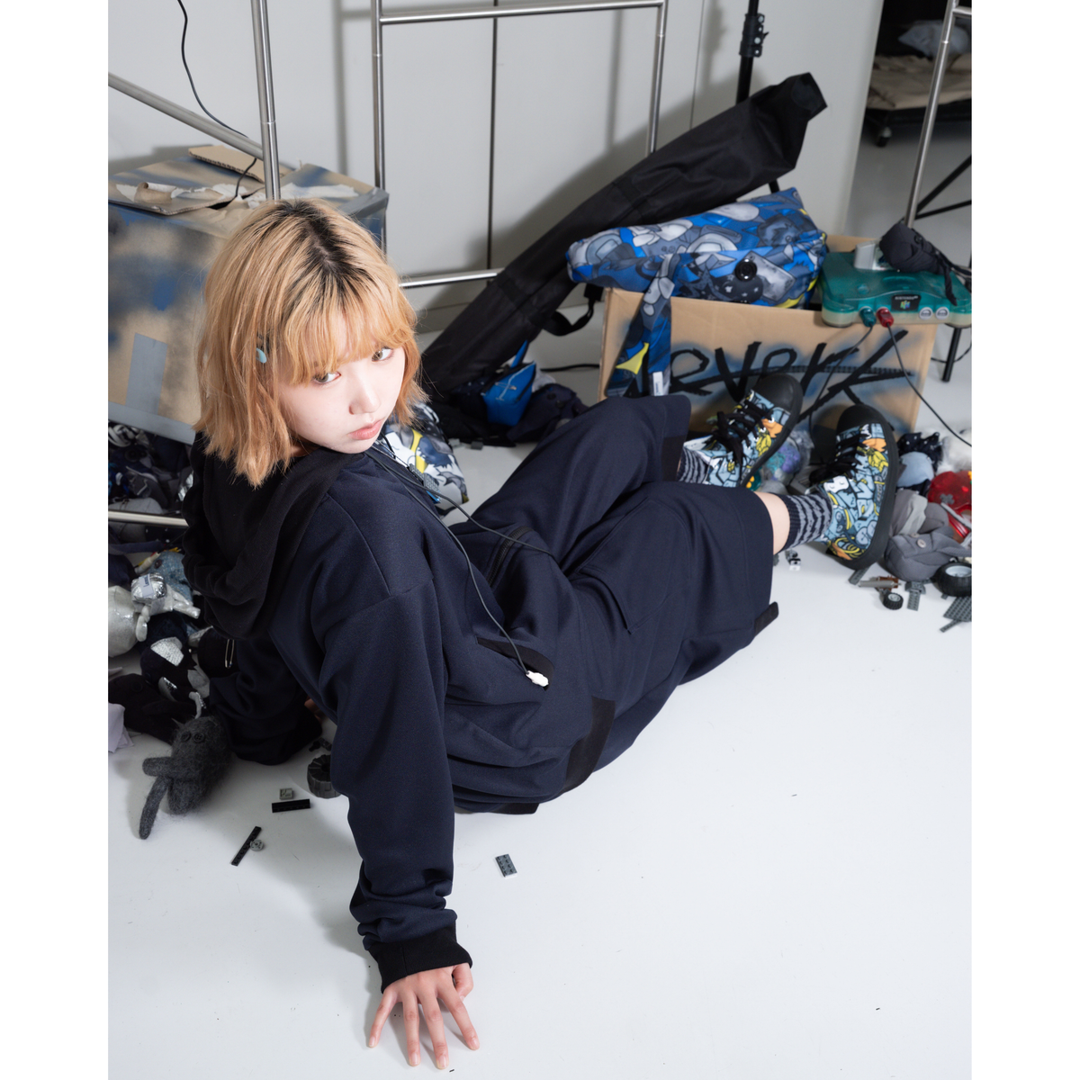 Hooded track jacket