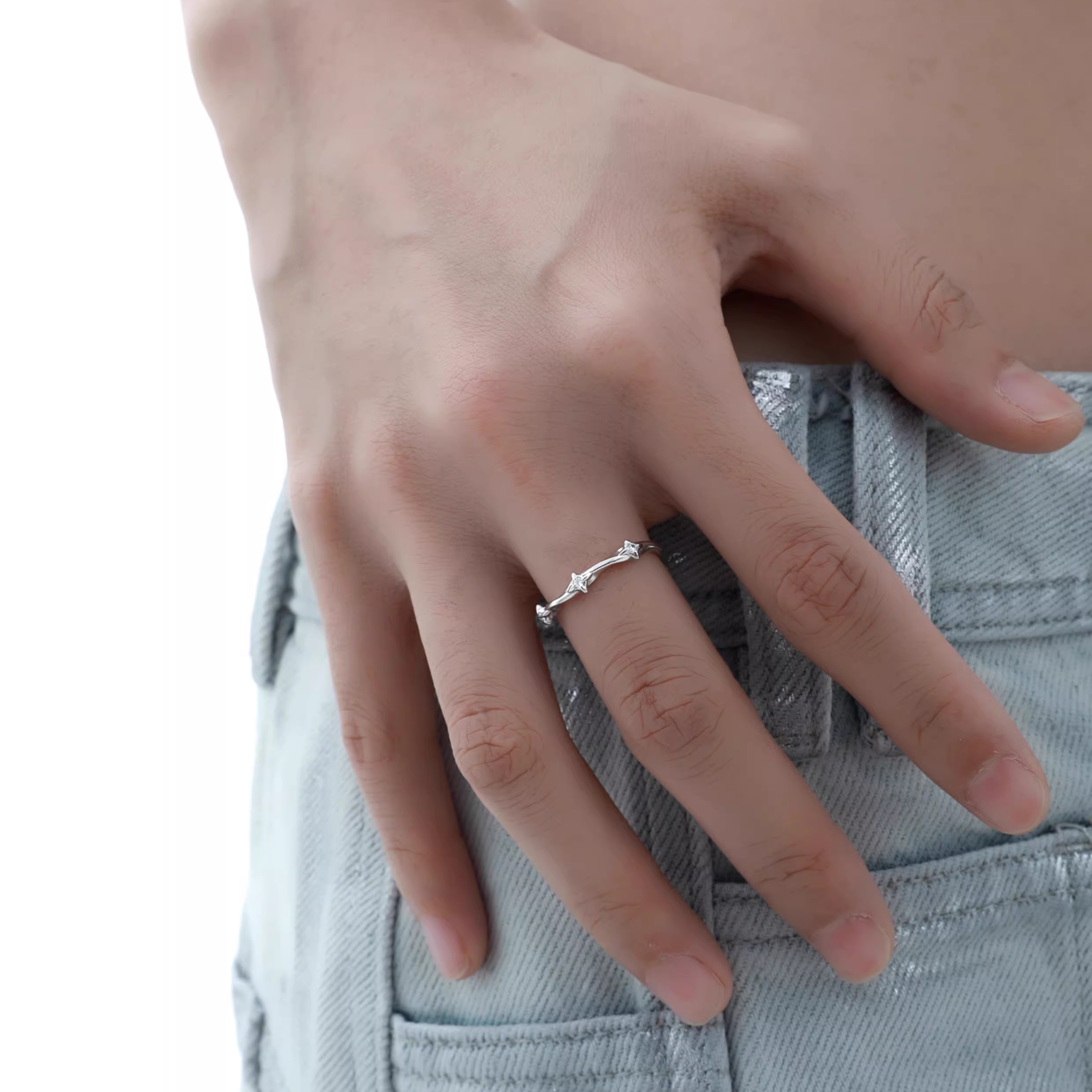 S925 SPINE LINE RING