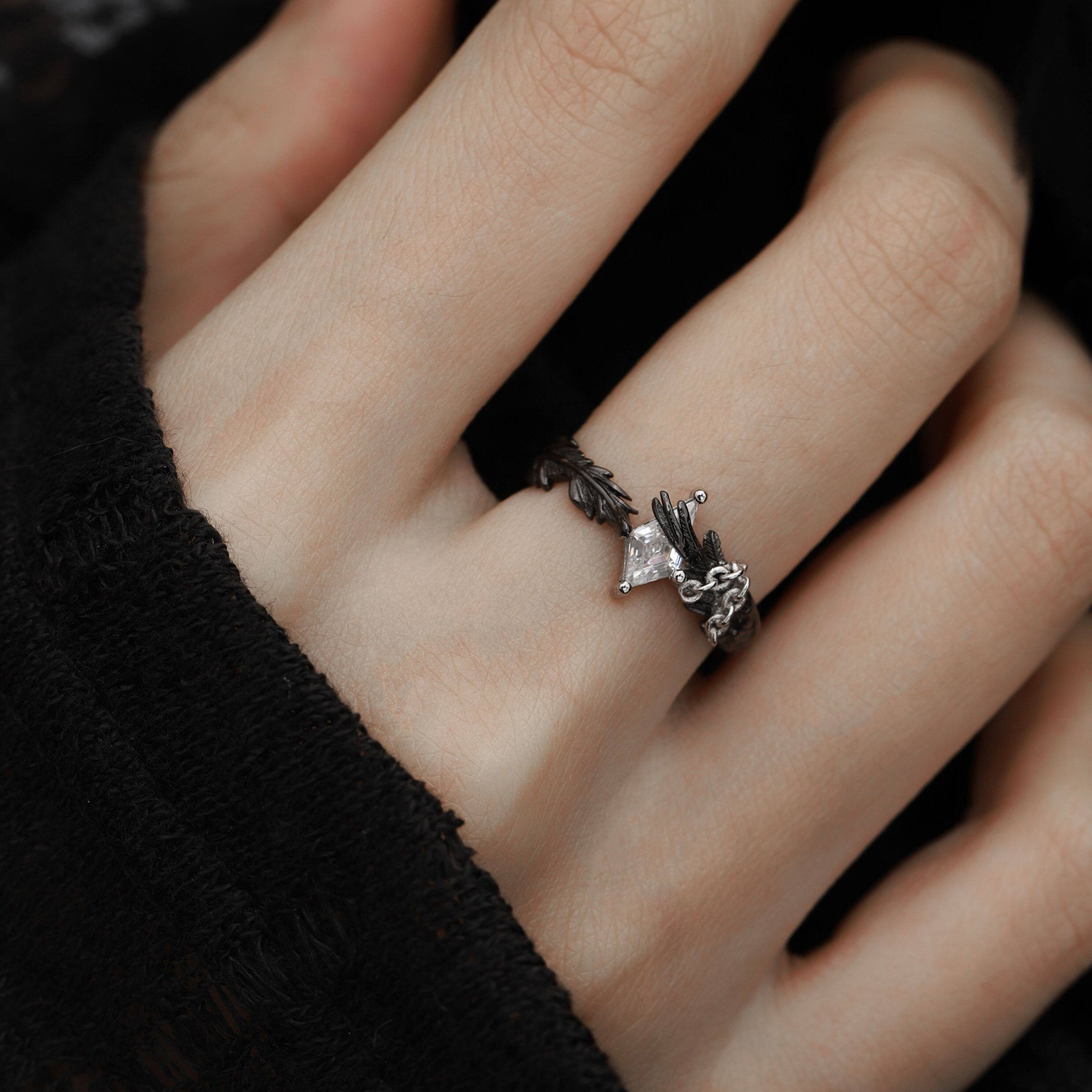 S925 THORN BLOOM RING
