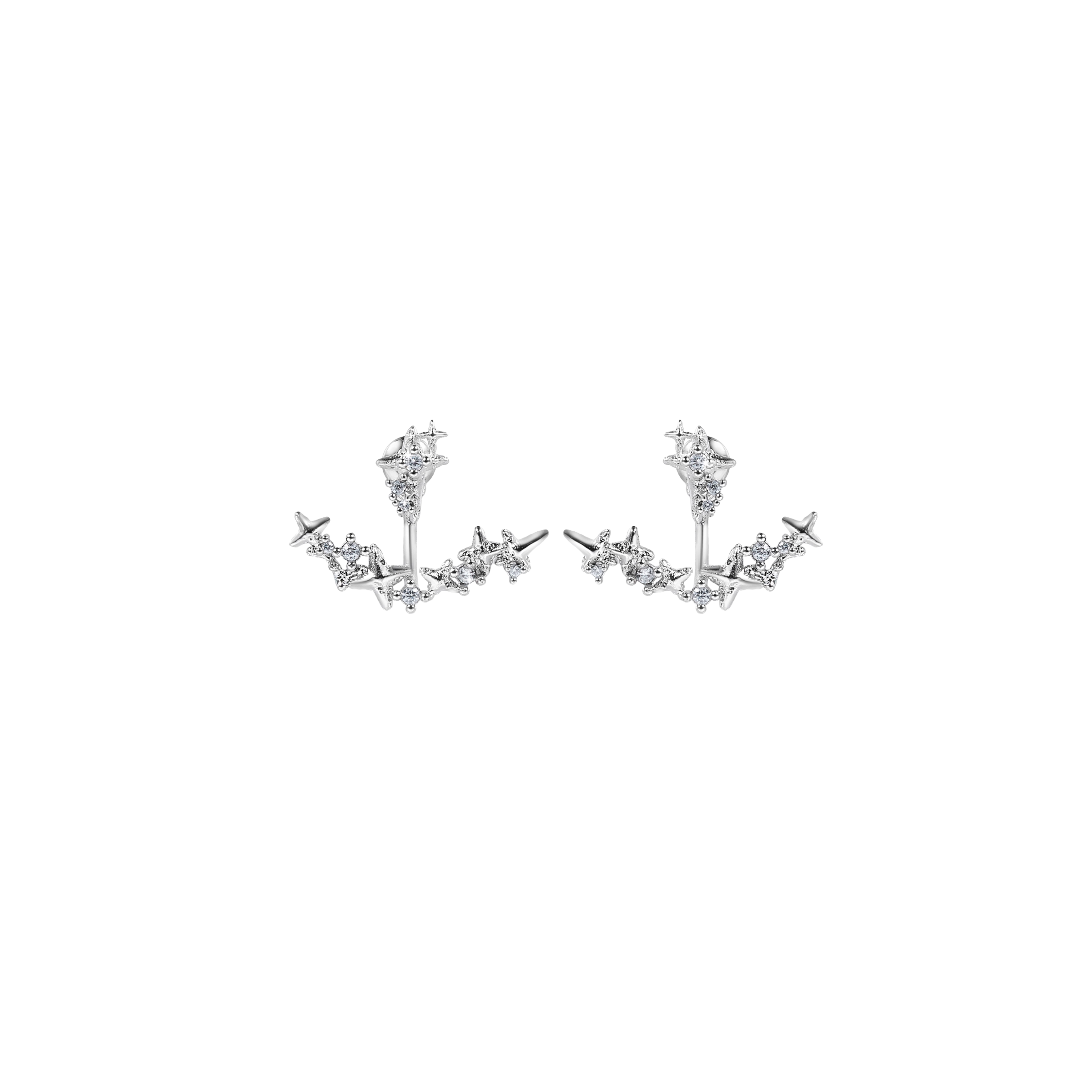 S925 CUBIC ZIRCONIA ÉTOILE PIERCE[SET ITEM]