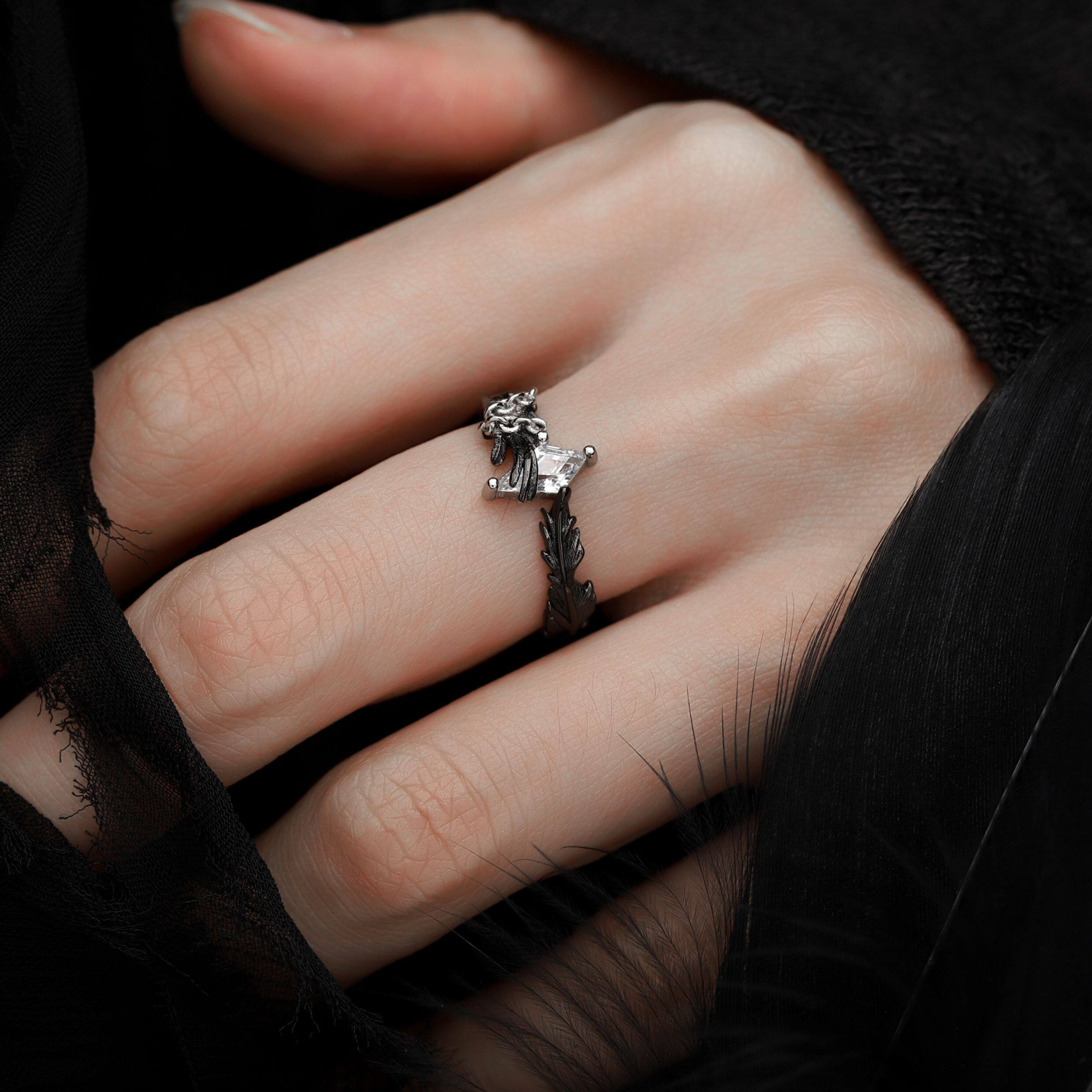 S925 THORN BLOOM RING