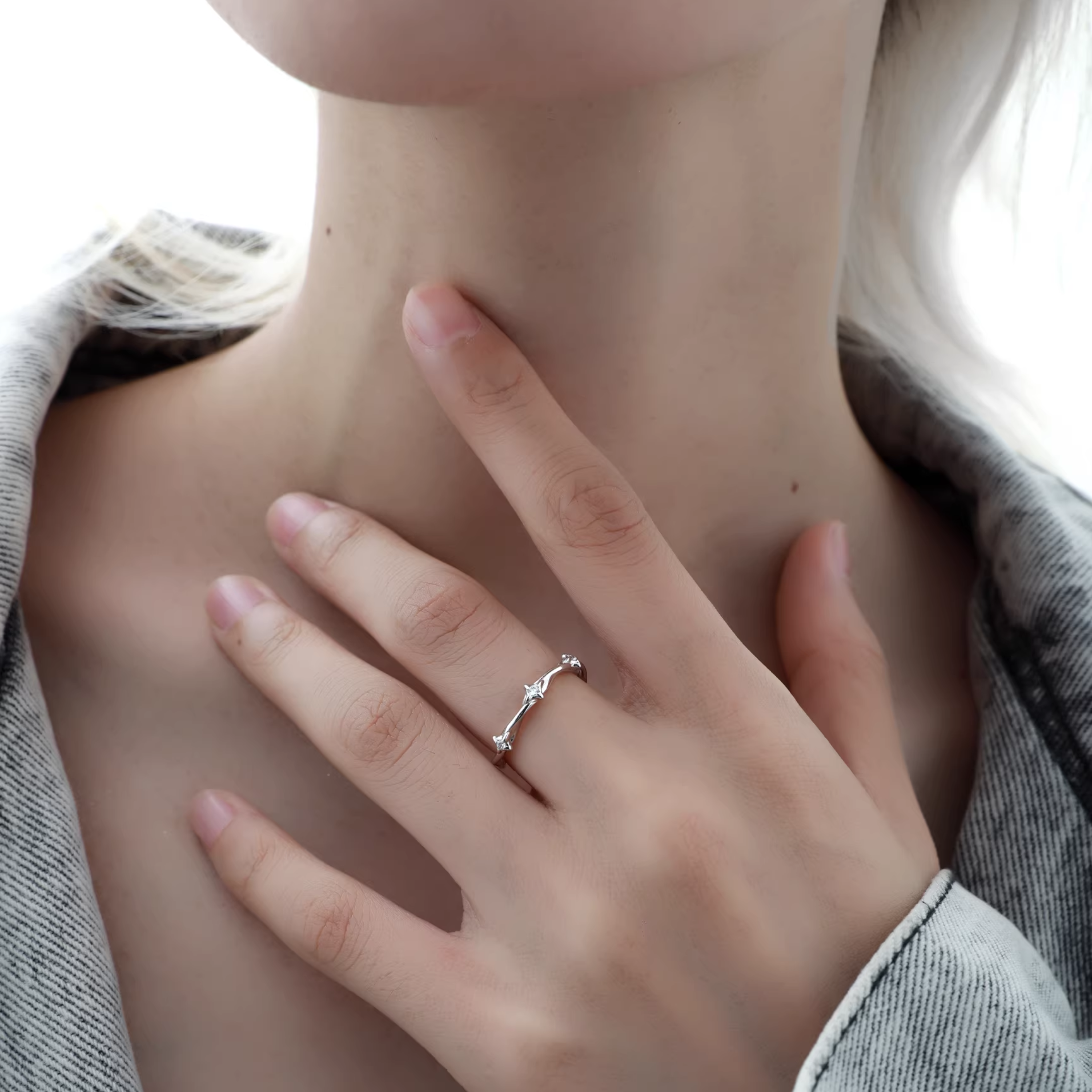 S925 SPINE LINE RING