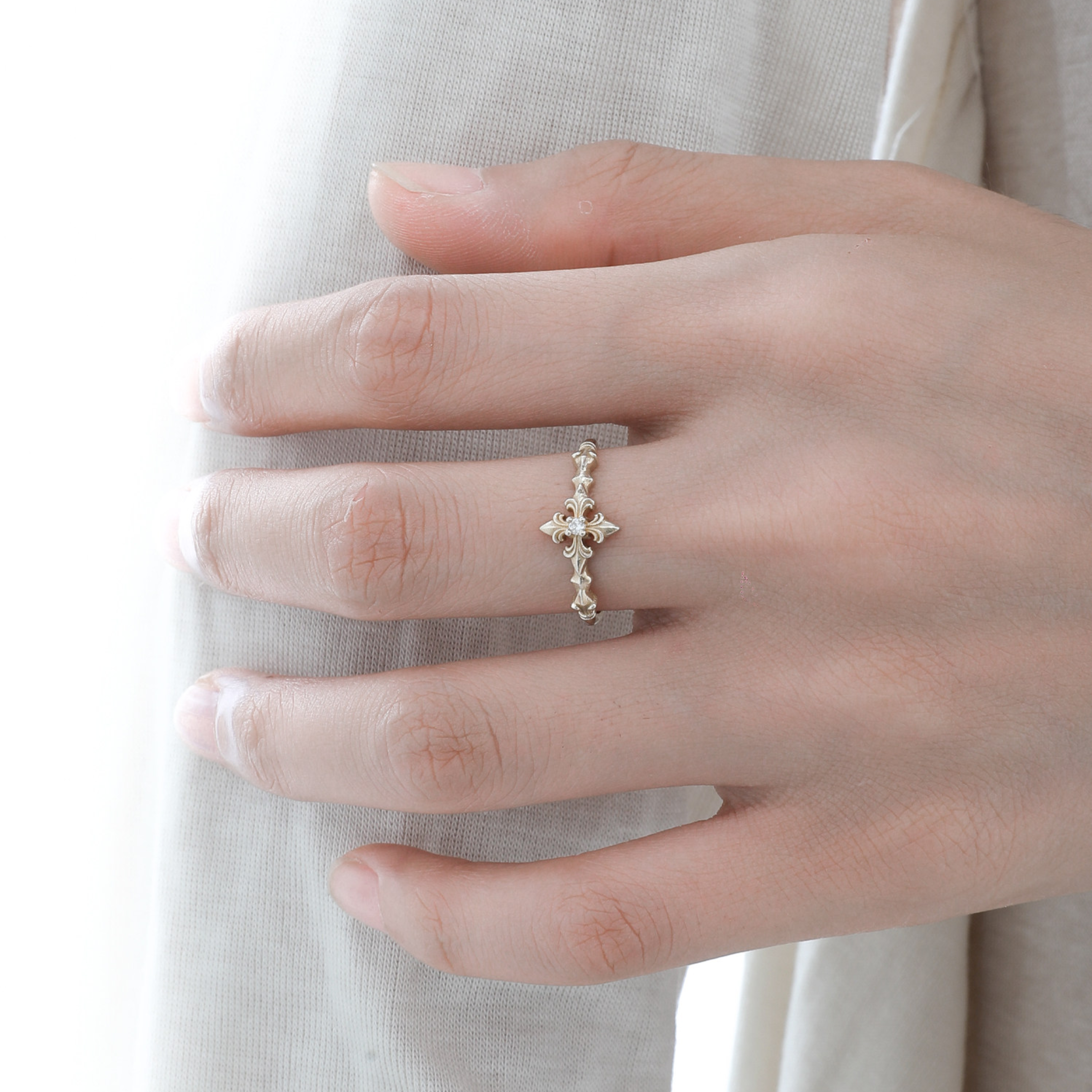 ROYAL SIGNET CROSS RING&BRACELET[SET ITEM]