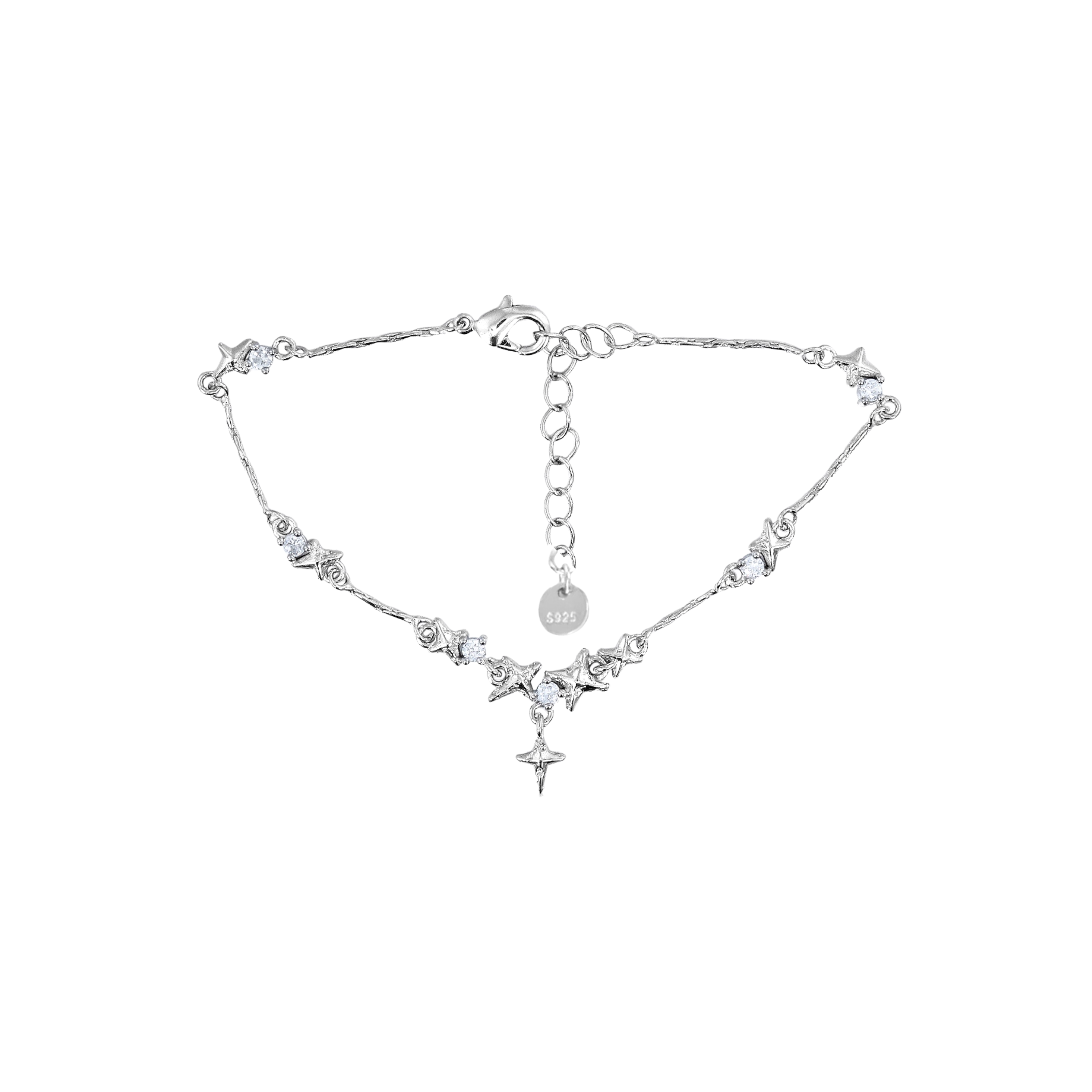 S925 CUBIC ZIRCONIA ÉTOILE BRACELET[SET ITEM]